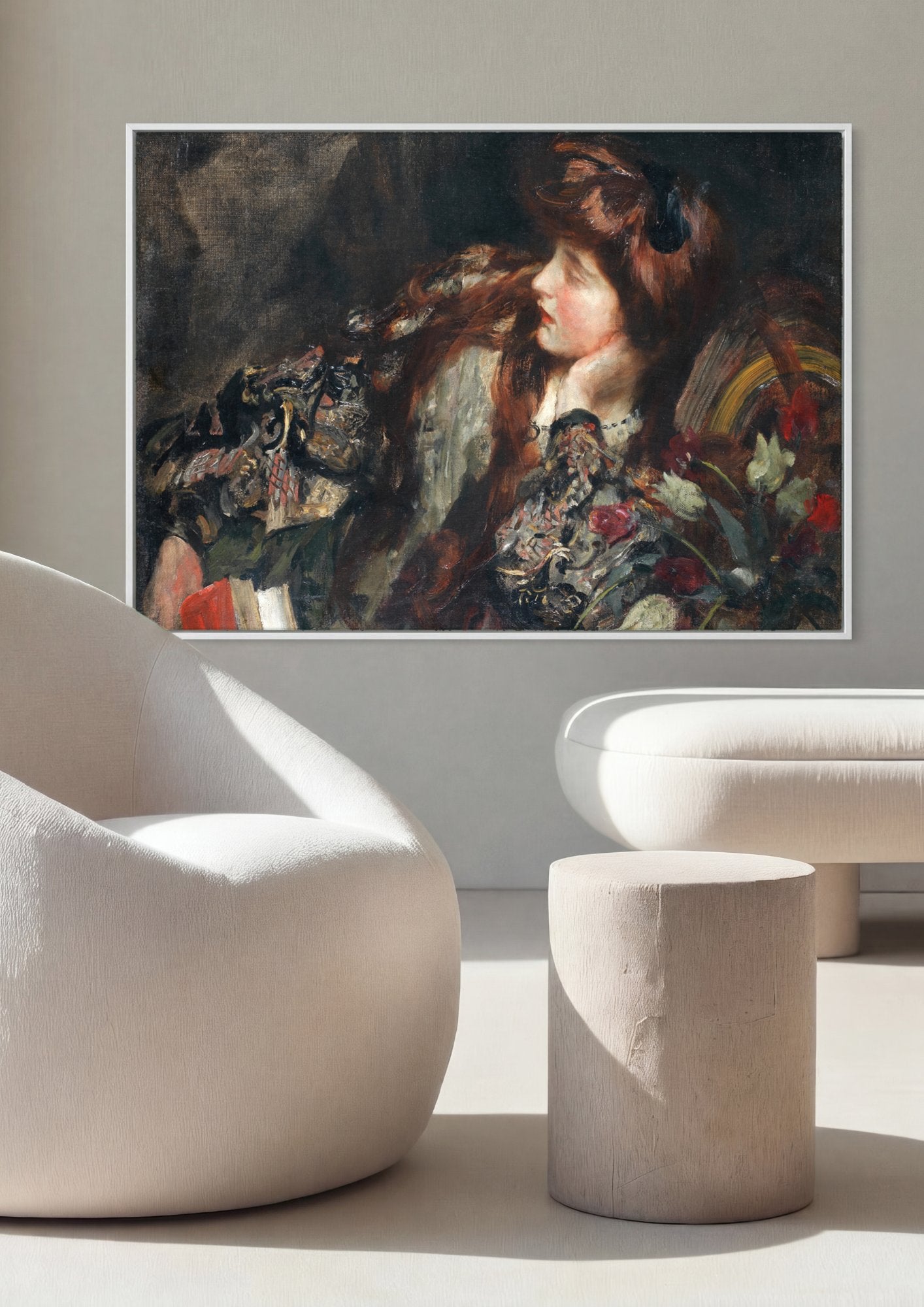 Quadro Decorativo A Leitora (The Reader) - James Jebusa Shannon em ambiente decorado