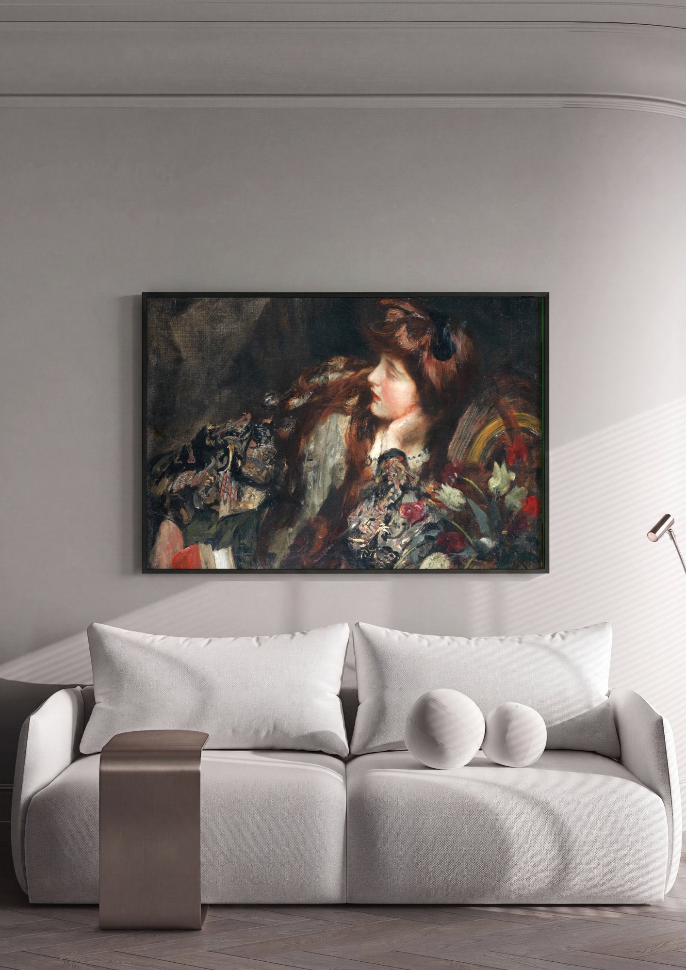 Quadro Decorativo A Leitora (The Reader) - James Jebusa Shannon em ambiente decorado