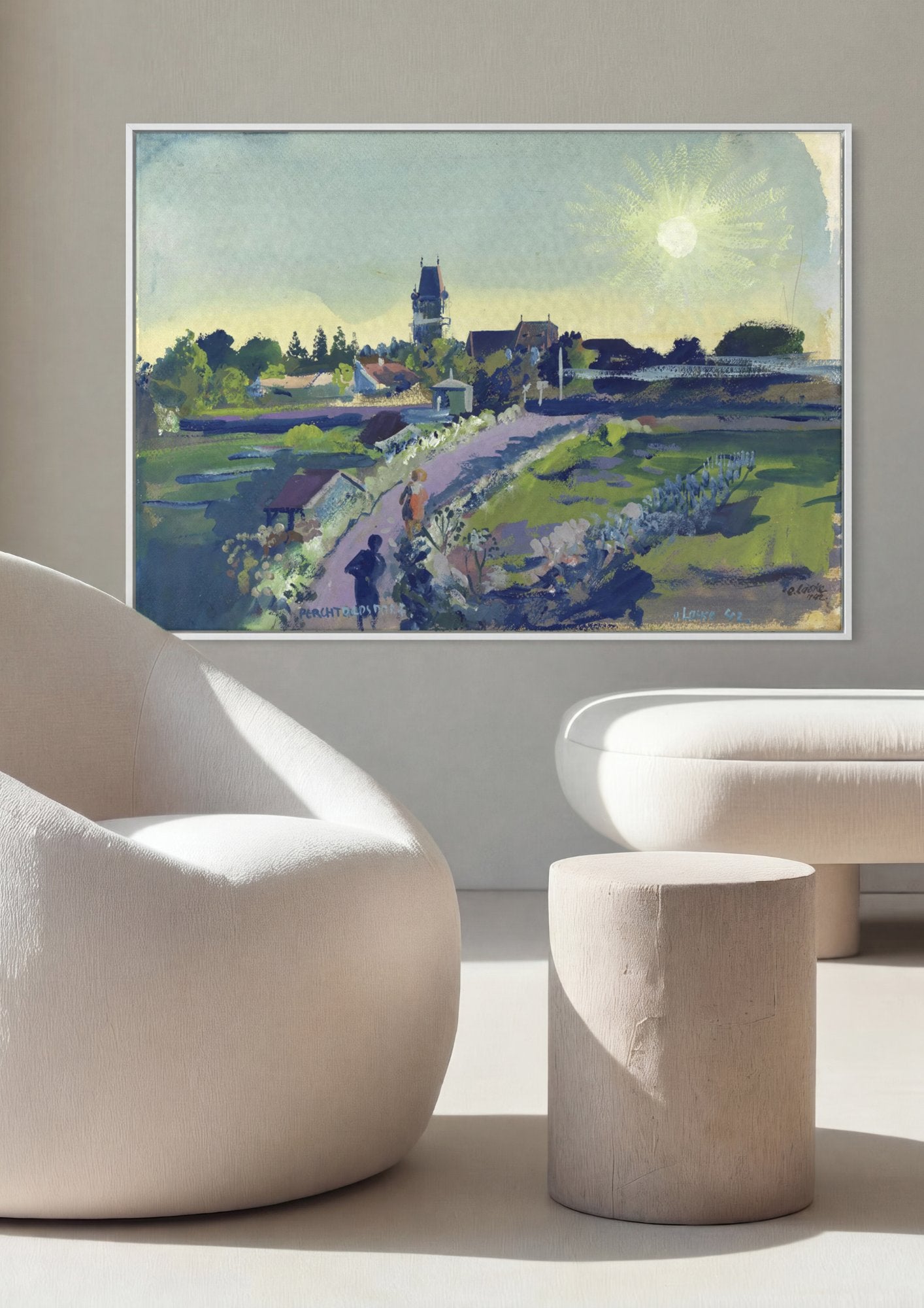 Quadro Decorativo Perchtoldsdorf - Oskar Laske em ambiente decorado