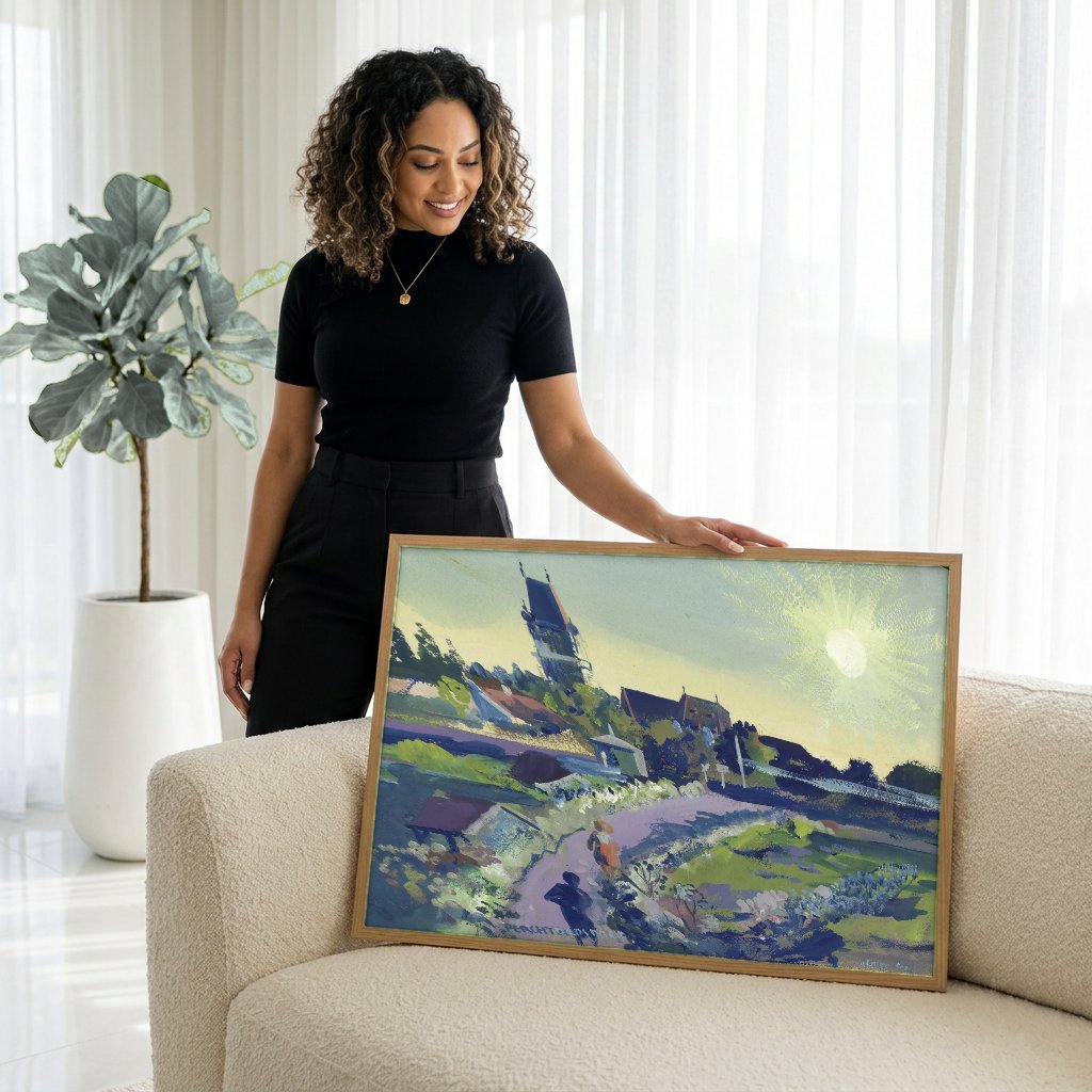 Quadro Decorativo Perchtoldsdorf - Oskar Laske com modelo em ambiente