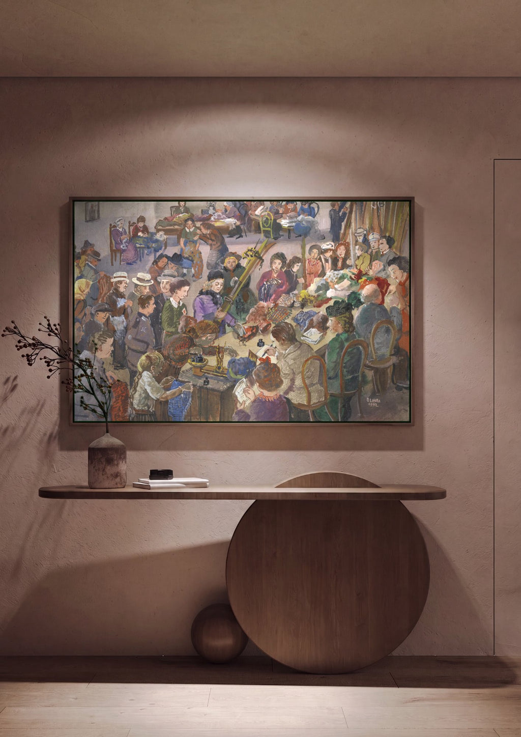 Quadro Decorativo Cena de Gênero - Oskar Laske em ambiente decorado