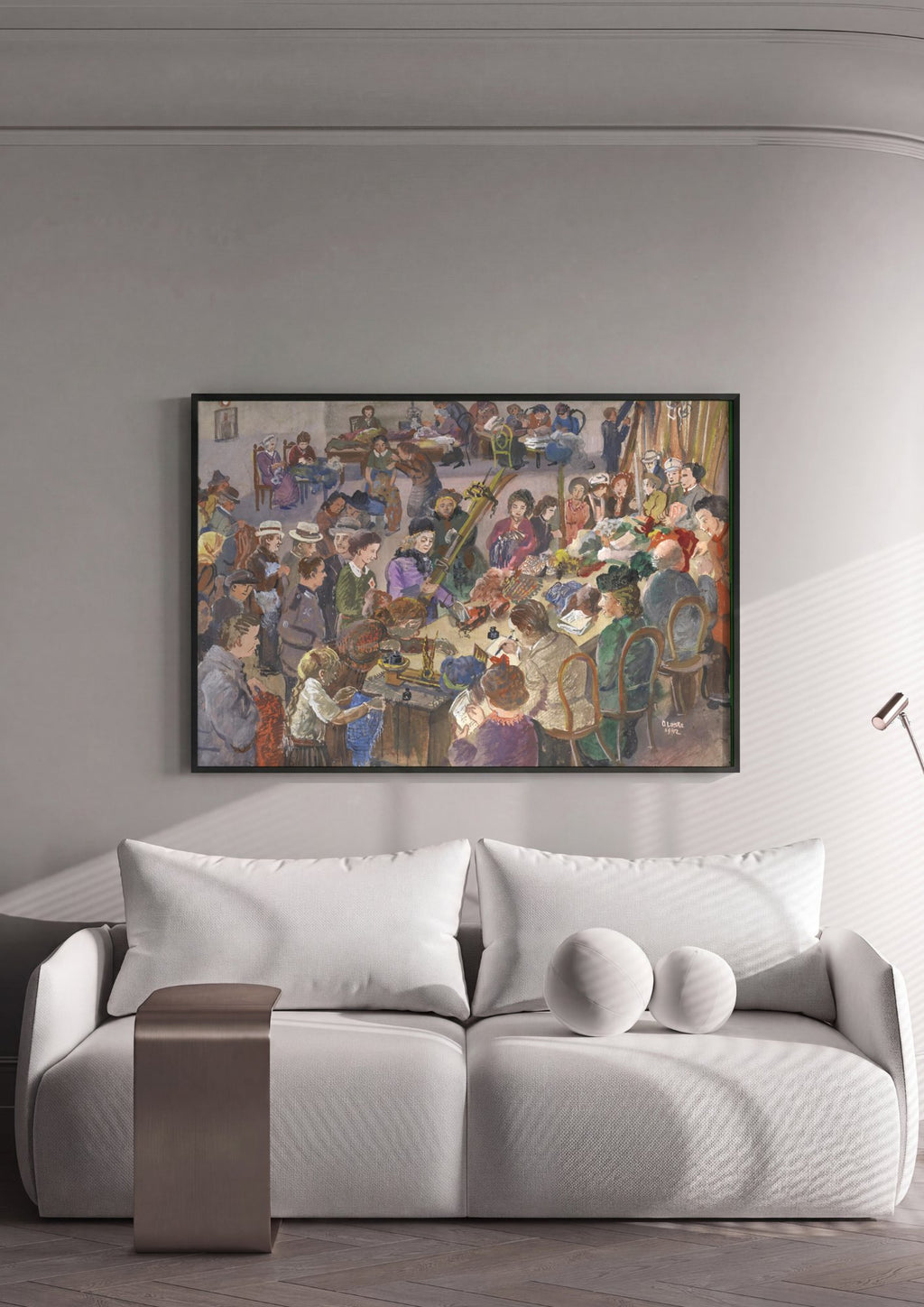 Quadro Decorativo Cena de Gênero - Oskar Laske em ambiente decorado