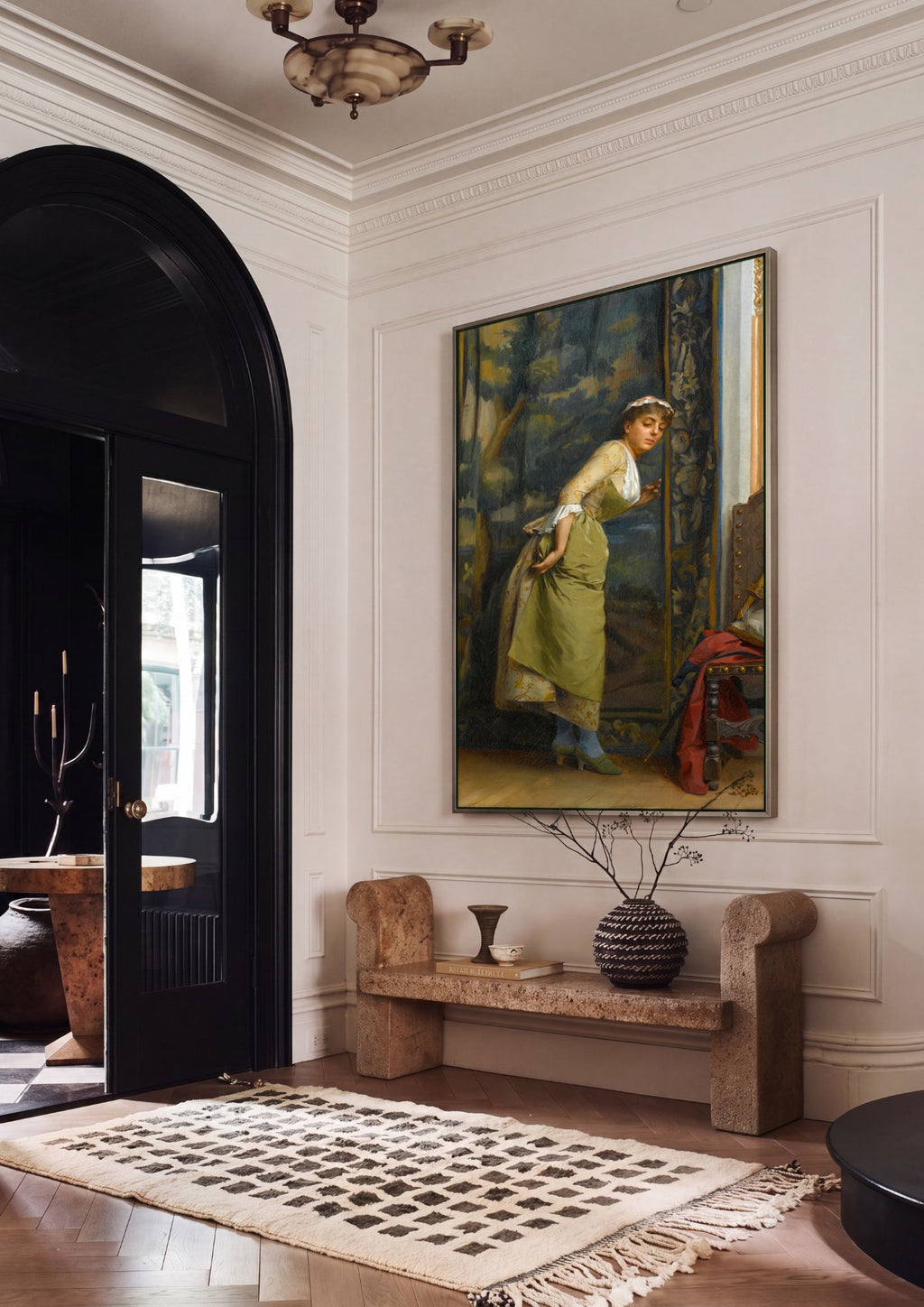 Quadro Decorativo A Curiosa - Theodoros Rall em ambiente decorado