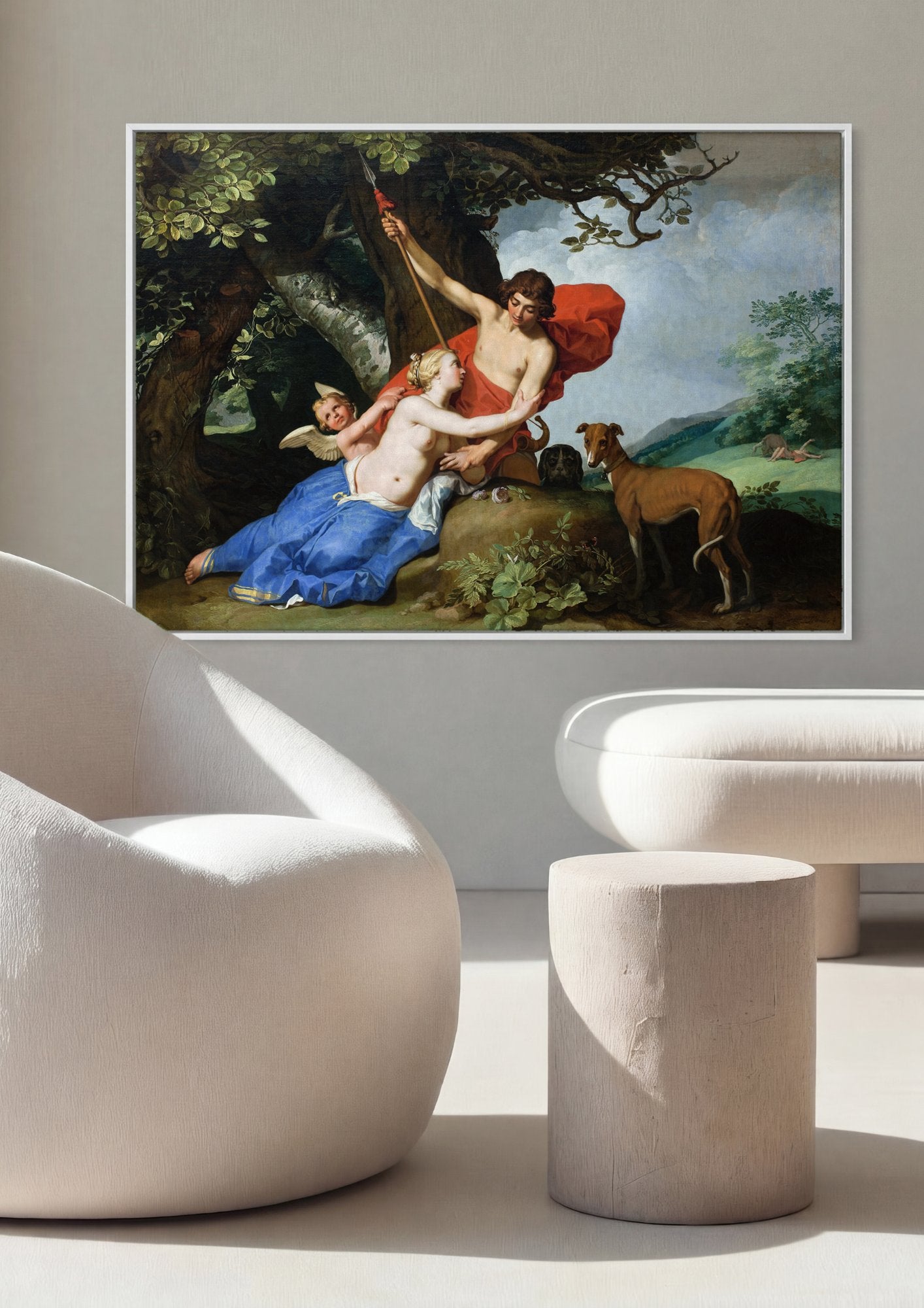 Quadro Decorativo Céfalo e Procris - Abraham Bloemaert em ambiente decorado