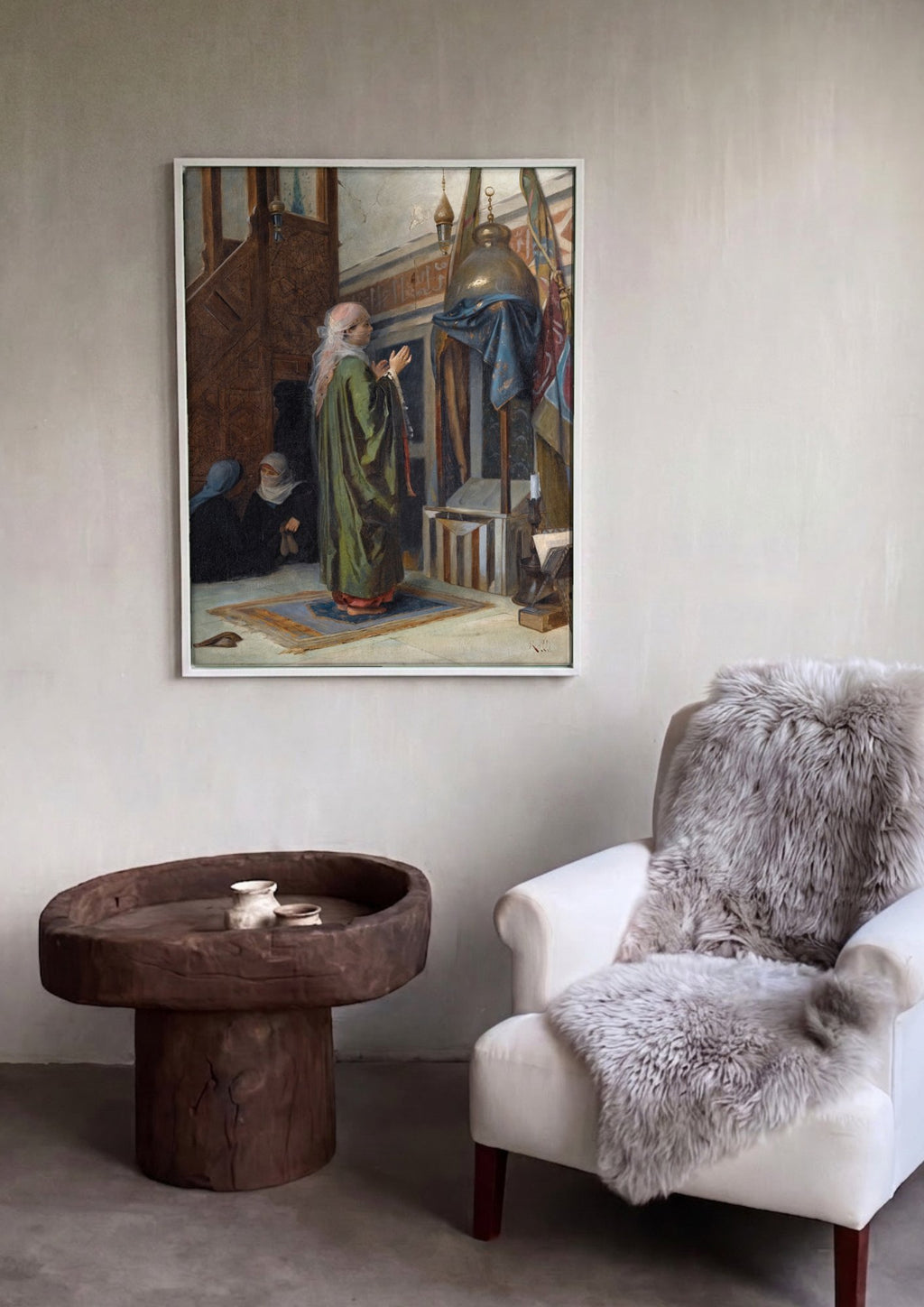 Quadro Decorativo A Oração - Theodoros Ralli em ambiente decorado