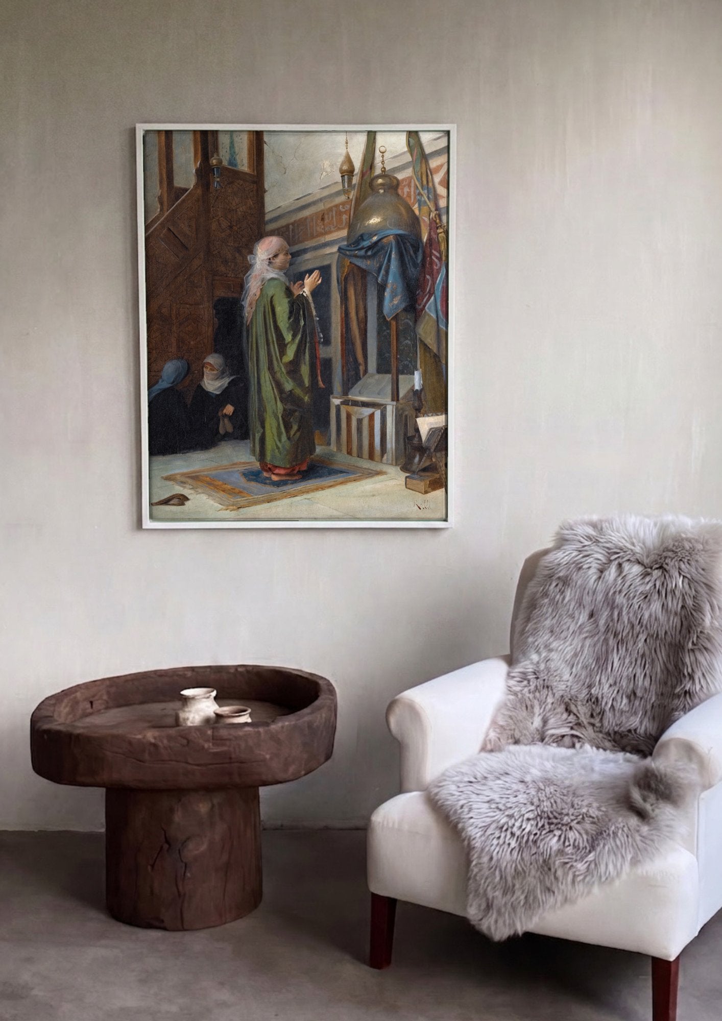 Quadro Decorativo A Oração - Theodoros Ralli em ambiente decorado