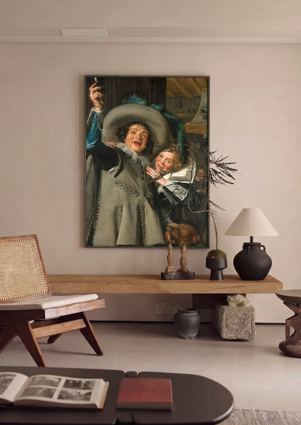 Quadro Decorativo 'Joyeux Compagnons' - Frans Hals em ambiente decorado
