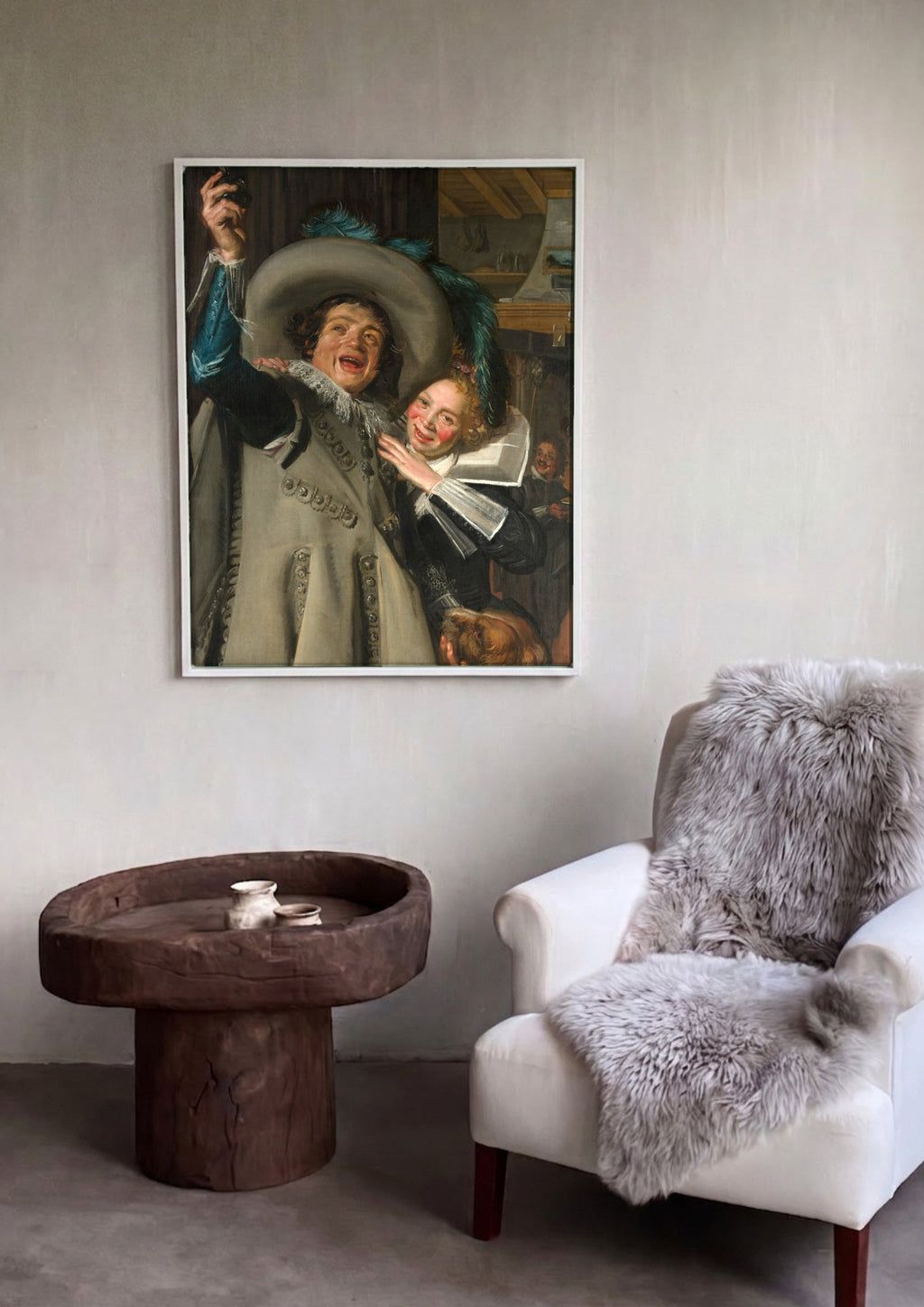 Quadro Decorativo 'Joyeux Compagnons' - Frans Hals em ambiente decorado