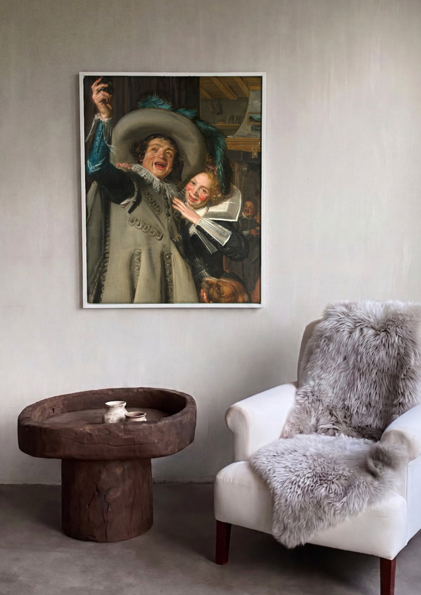 Quadro Decorativo 'Joyeux Compagnons' - Frans Hals em ambiente decorado