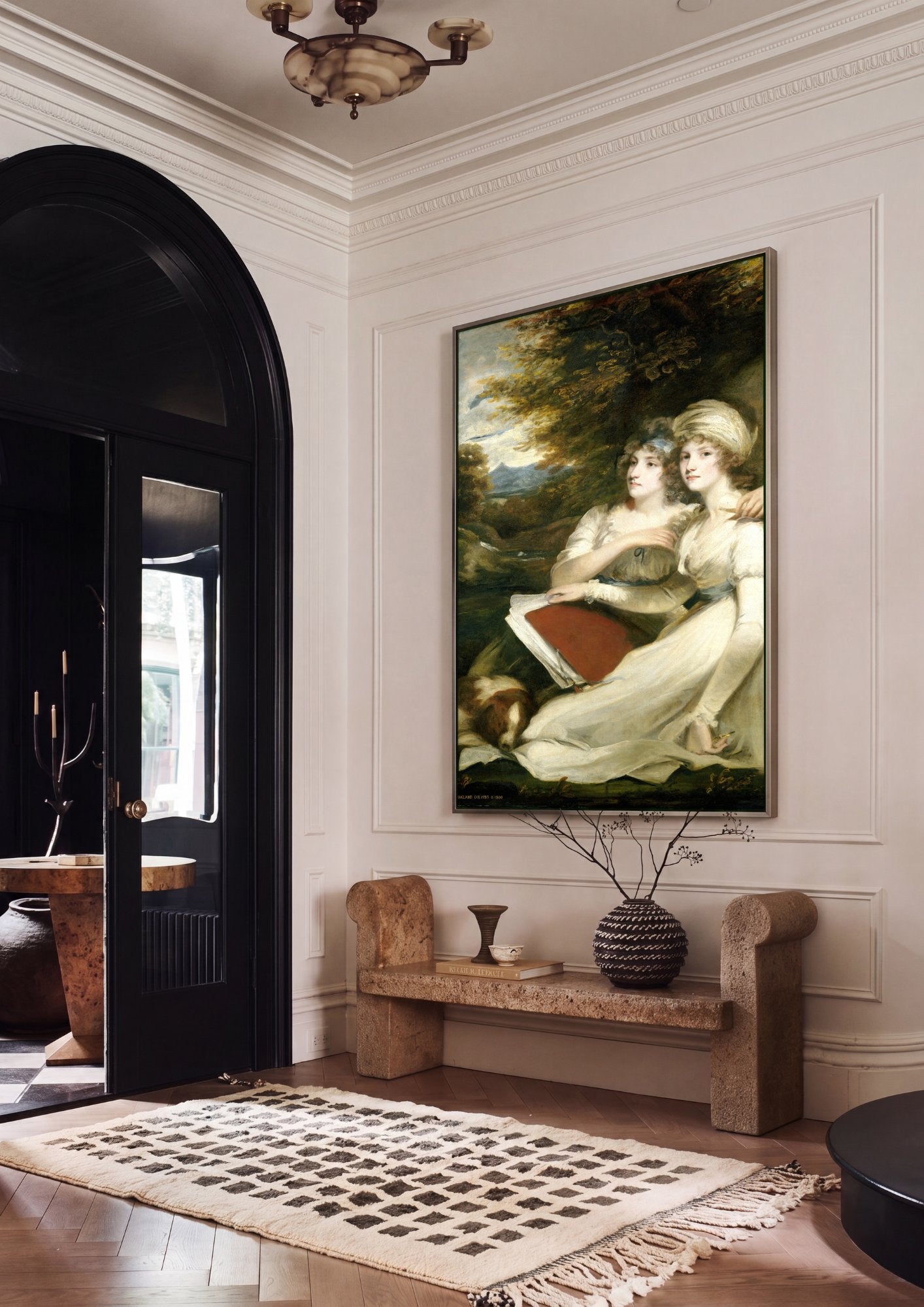 Quadro Decorativo Marianne e Amelia Frankland - John Hoppner em ambiente decorado