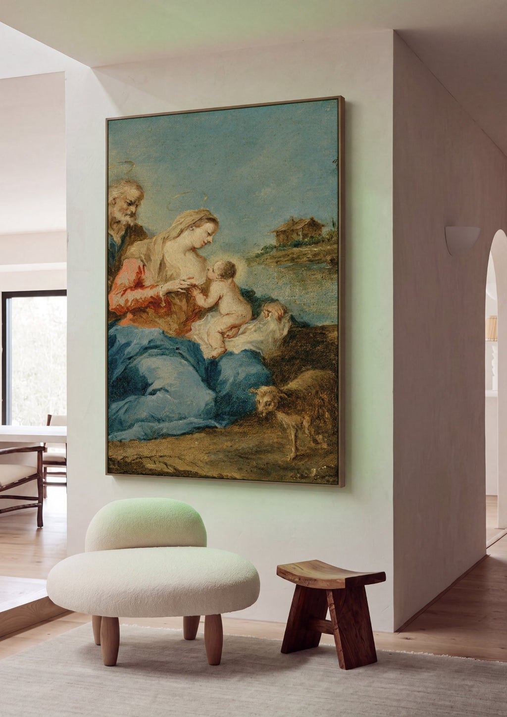 Quadro Decorativo A Sagrada Família - Francesco Guardi em ambiente decorado