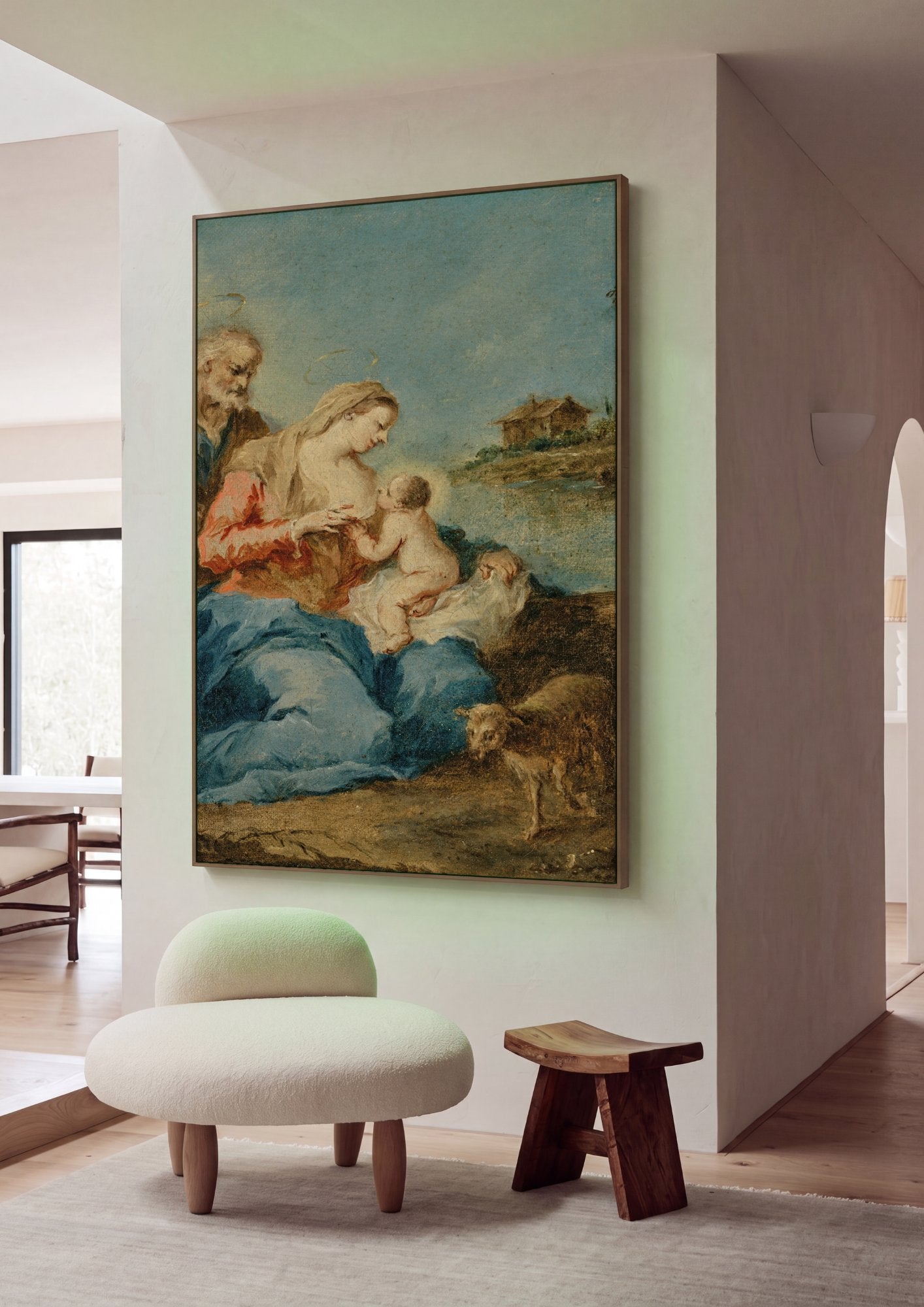 Quadro Decorativo A Sagrada Família - Francesco Guardi em ambiente decorado