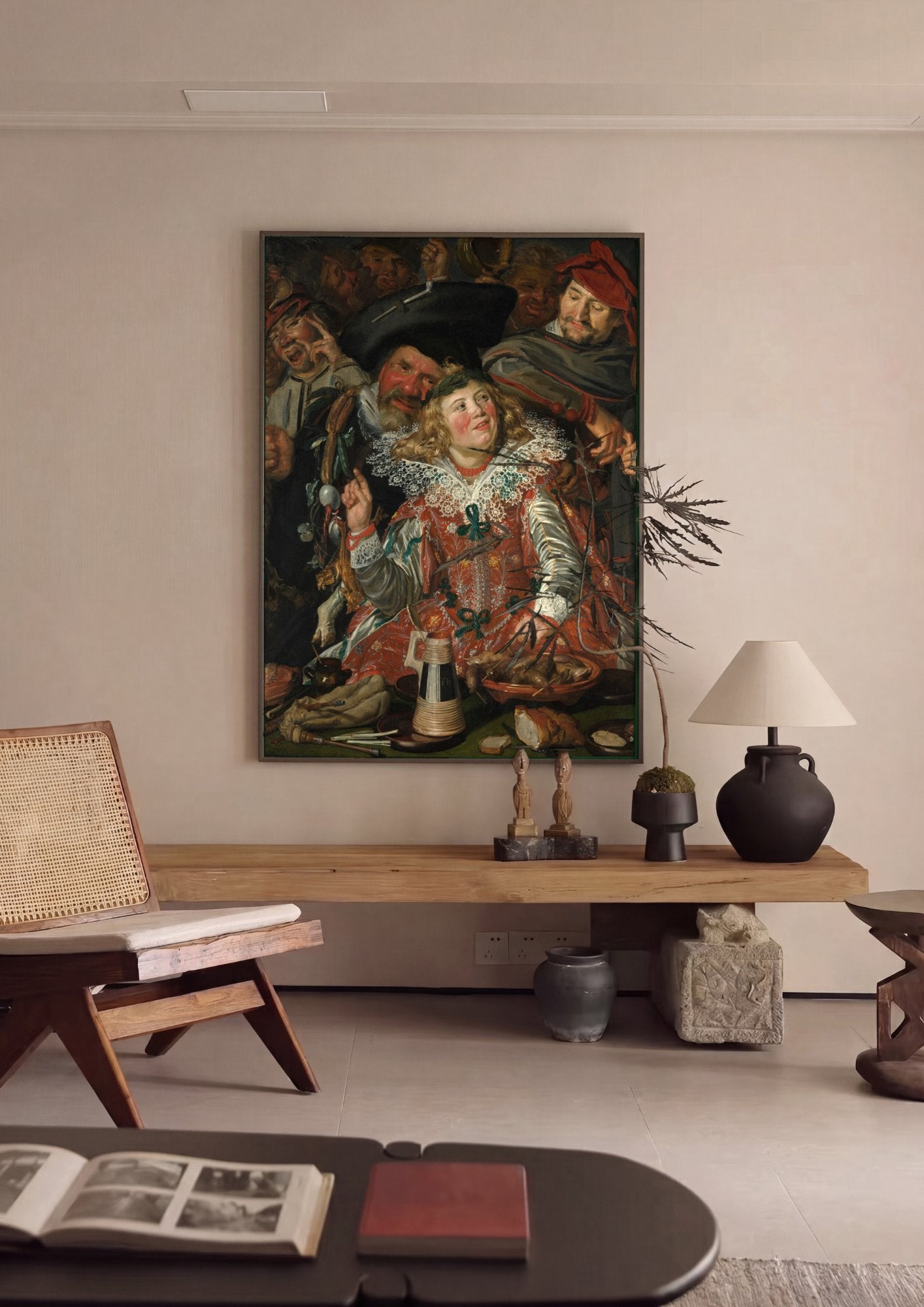 Quadro Decorativo Banquete de Bacco - Frans Hals em ambiente decorado