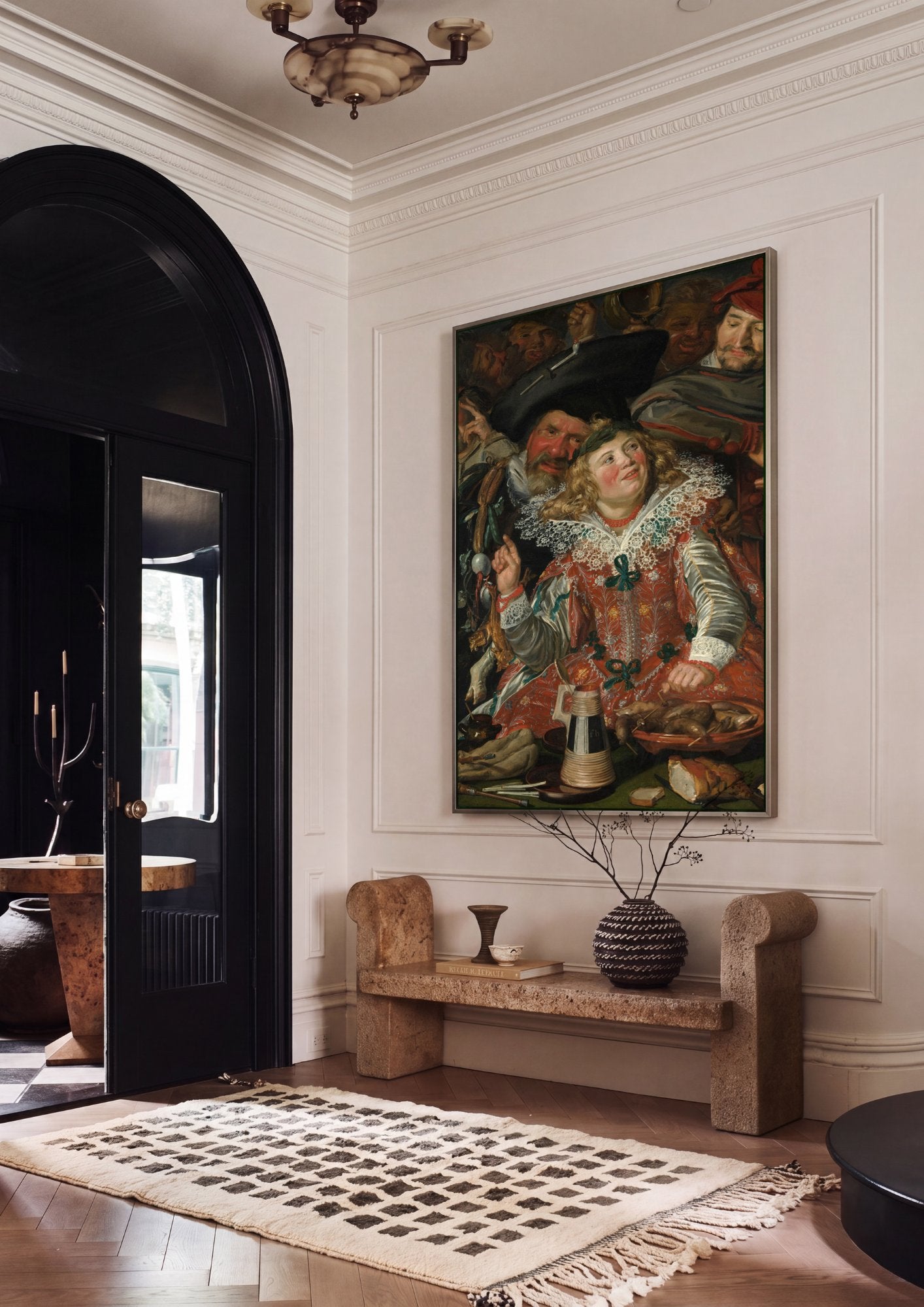 Quadro Decorativo Banquete de Bacco - Frans Hals em ambiente decorado