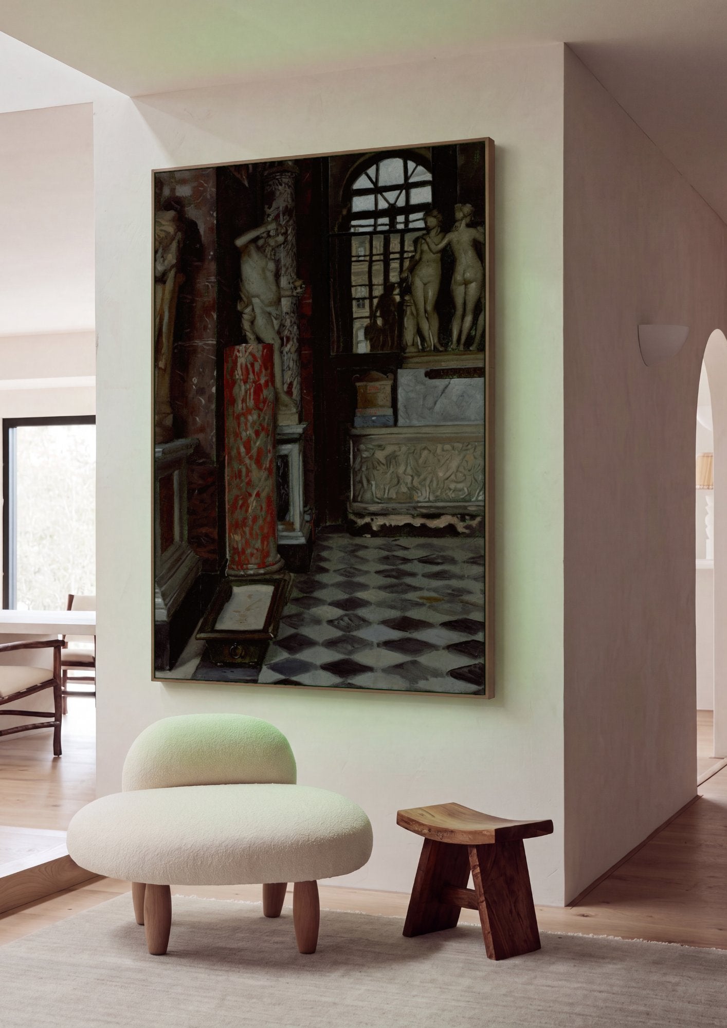 Quadro Decorativo Galeria de Esculturas - James Tissot em ambiente decorado