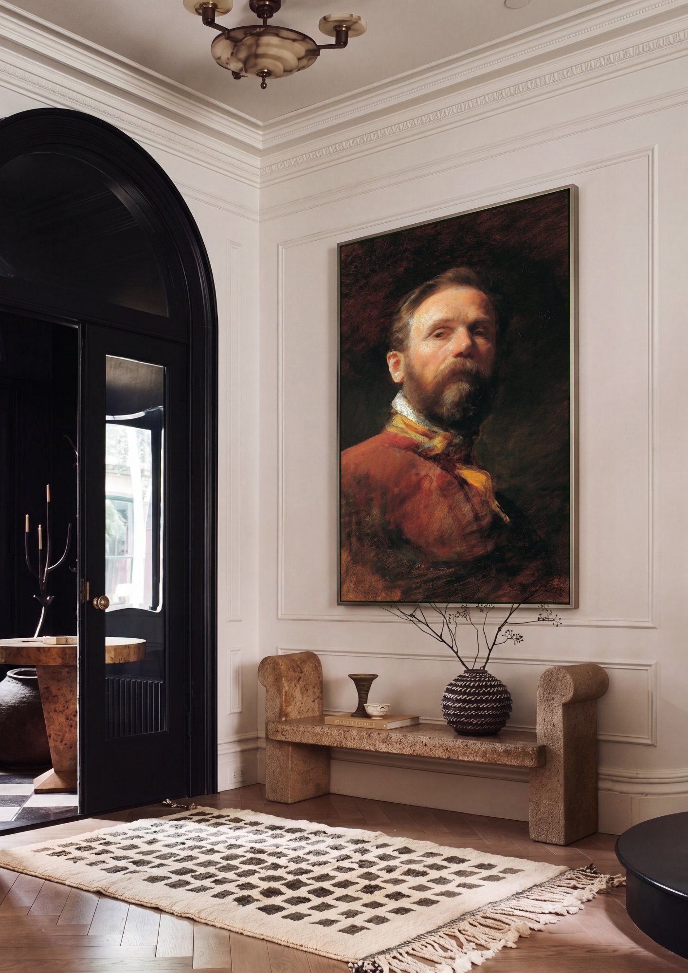 Quadro Decorativo Retrato de Homem Barba - Friedrich Von Amerling em ambiente decorado