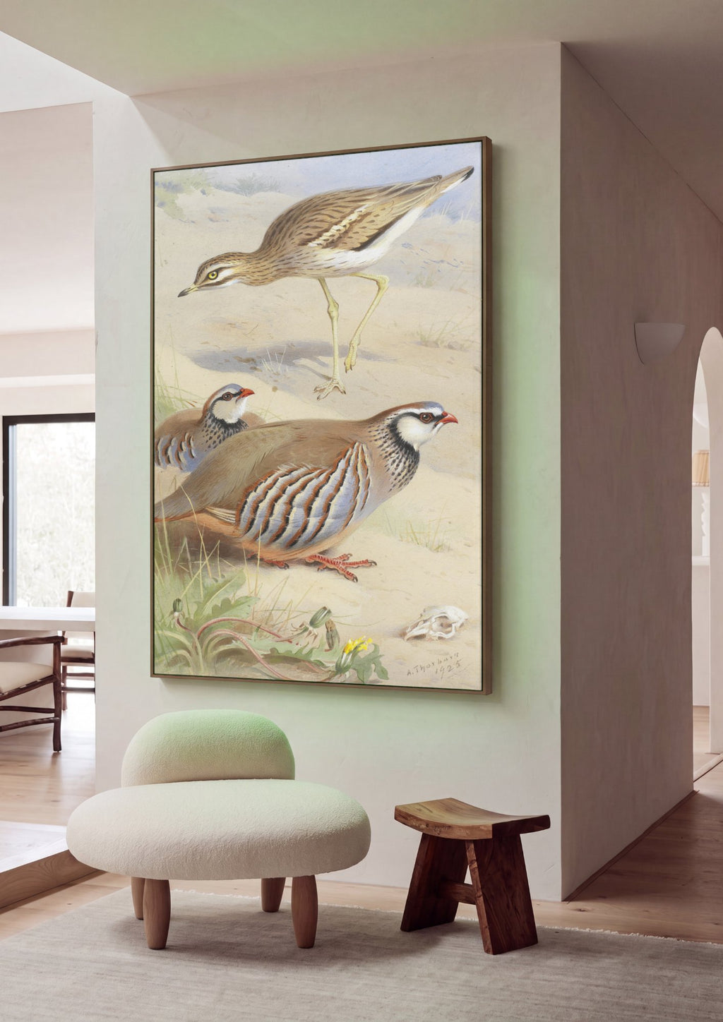 Quadro Decorativo Aves do Deserto - Thorburn em ambiente decorado