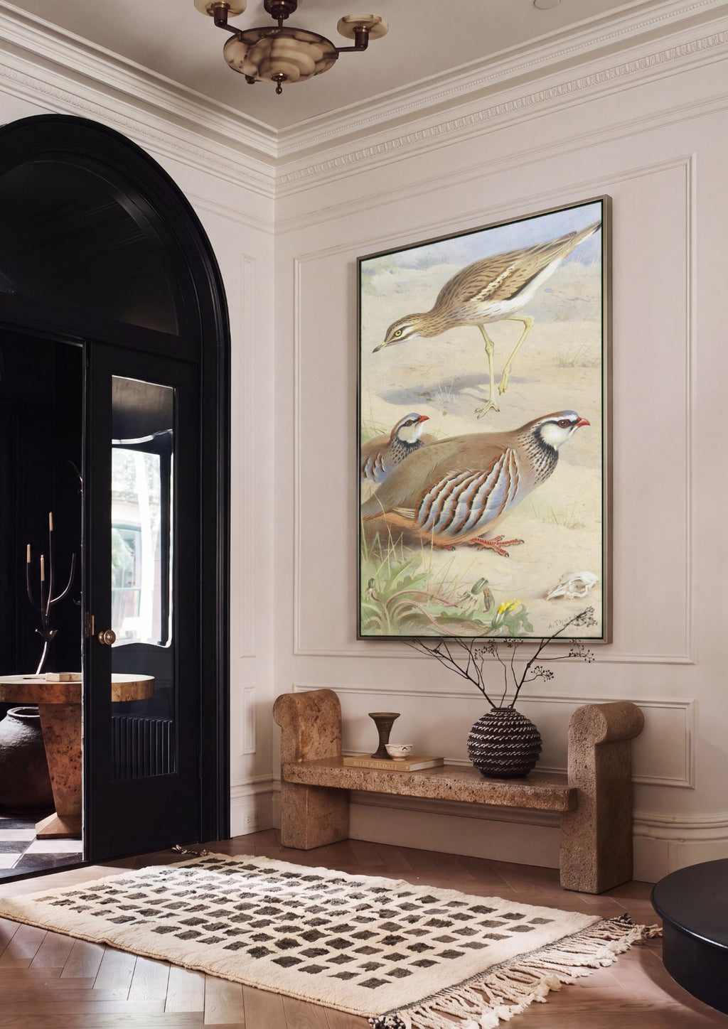 Quadro Decorativo Aves do Deserto - Thorburn em ambiente decorado