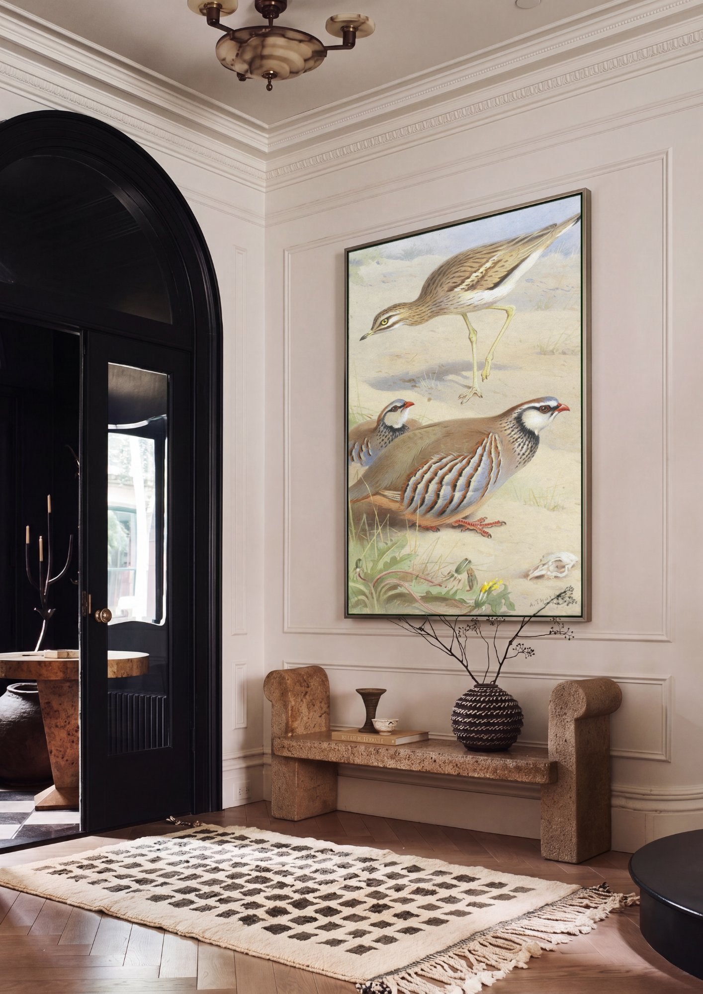 Quadro Decorativo Aves do Deserto - Thorburn em ambiente decorado