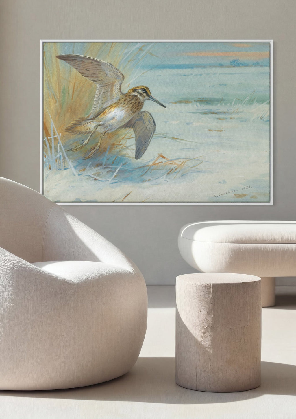 Quadro Decorativo Maçarico ao Voo - Thorburn em ambiente decorado