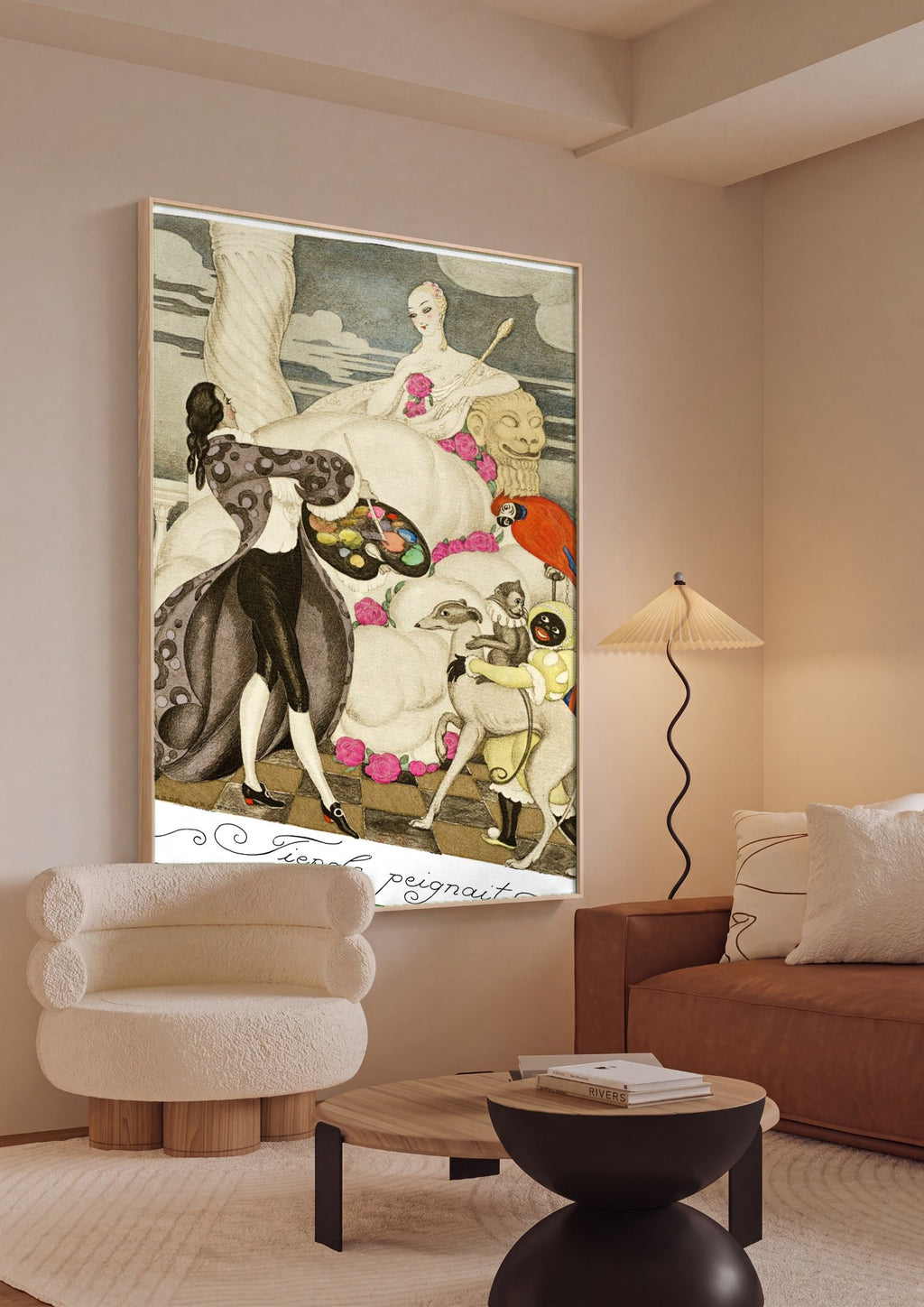Quadro Decorativo Tiepolo Peignait - Gerda Wegener em ambiente decorado