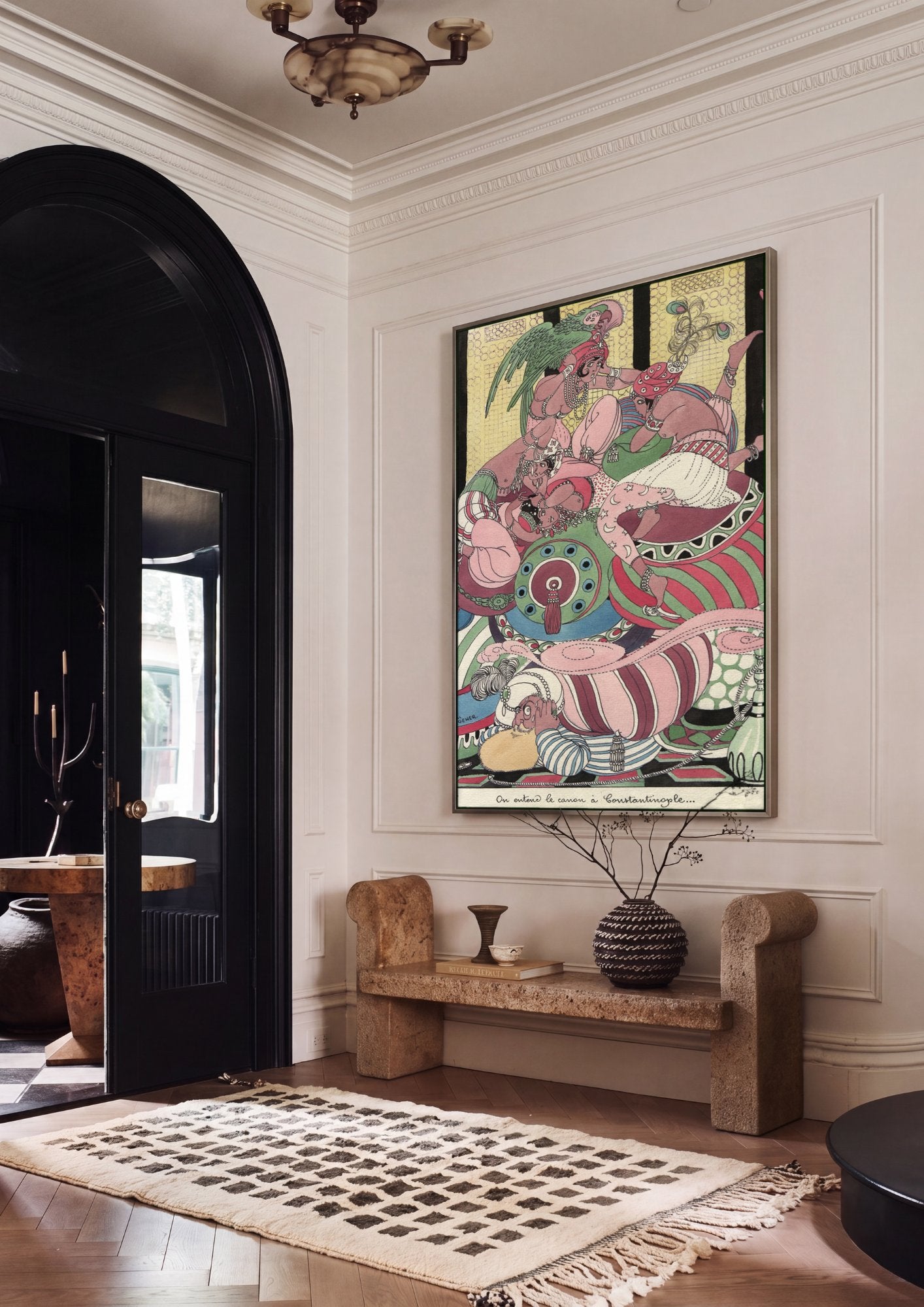 Quadro Decorativo Oriente Exótico - Gerda Wegener em ambiente decorado
