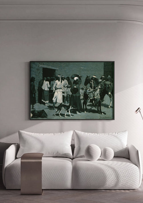 Quadro Decorativo 'San Carlos' - Frederic Remington em ambiente decorado