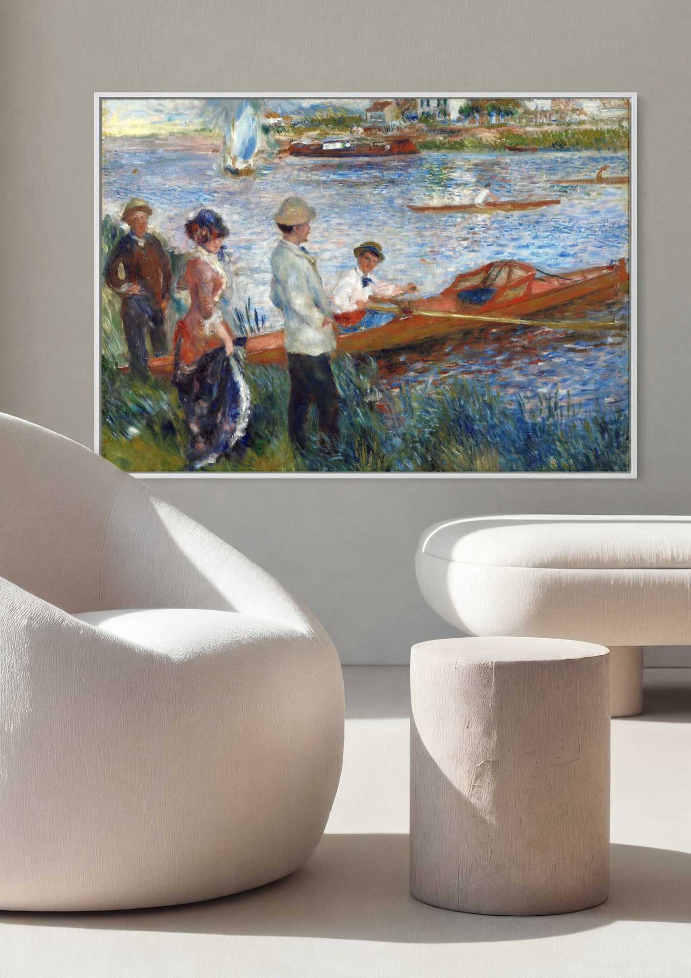 Quadro Decorativo Remadores em Chatou - Renoir em ambiente decorado