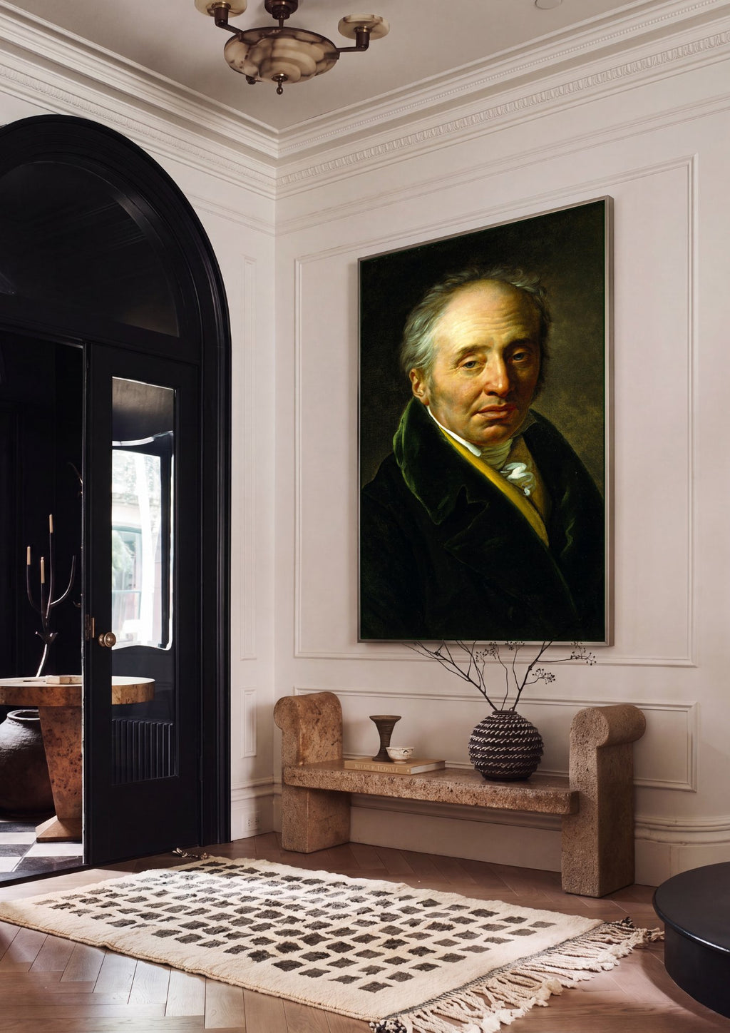 Quadro Decorativo Retrato de François-René de Chateaubriand - Girodet em ambiente decorado