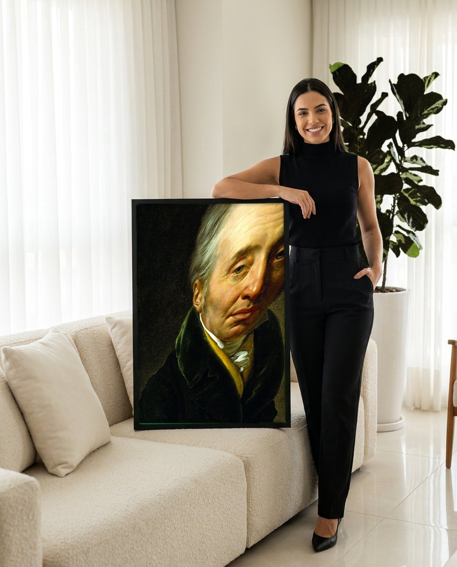 Quadro Decorativo Retrato de François-René de Chateaubriand - Girodet com modelo em ambiente