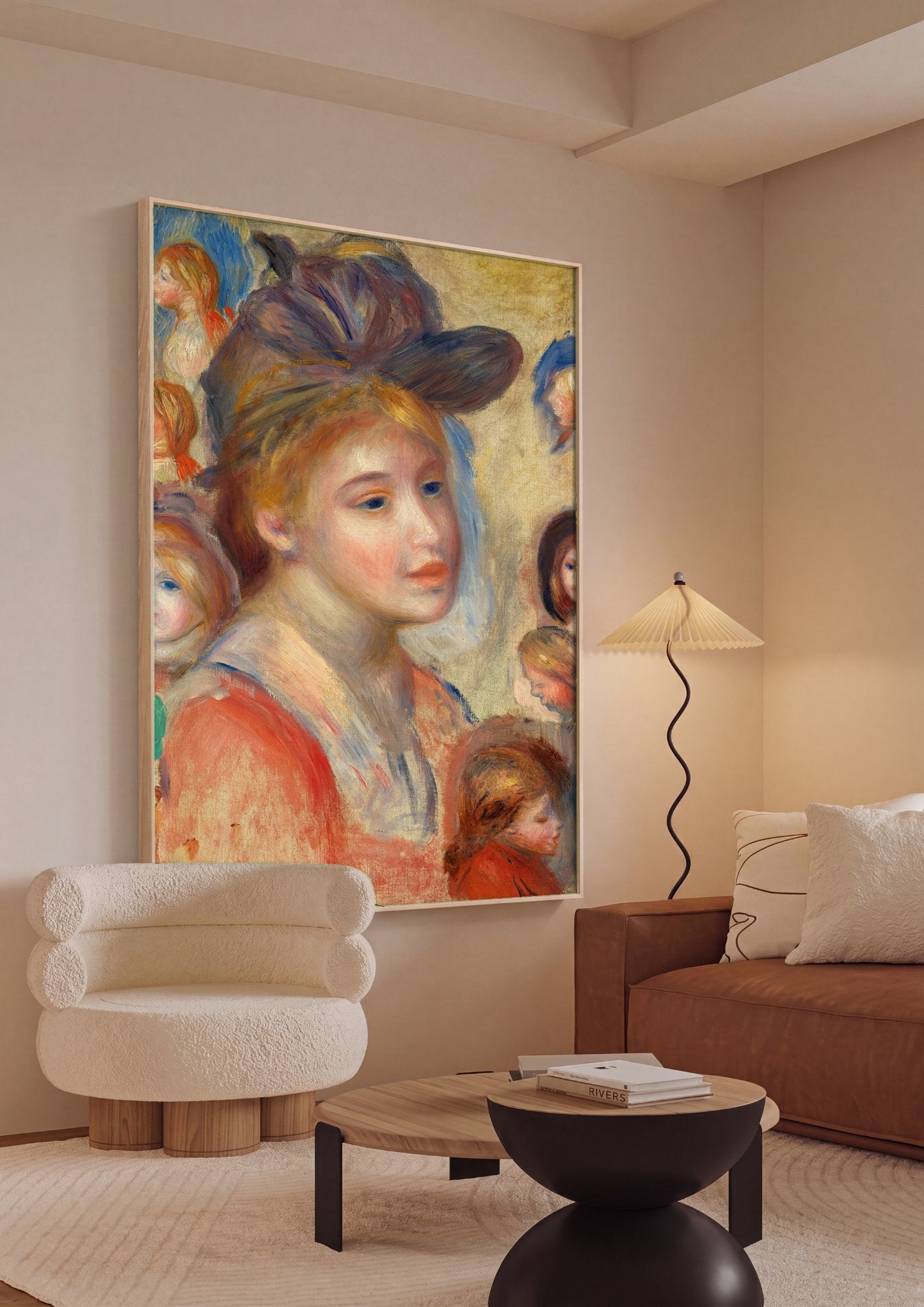 Quadro Decorativo Estudos de Mulheres - Renoir em ambiente decorado