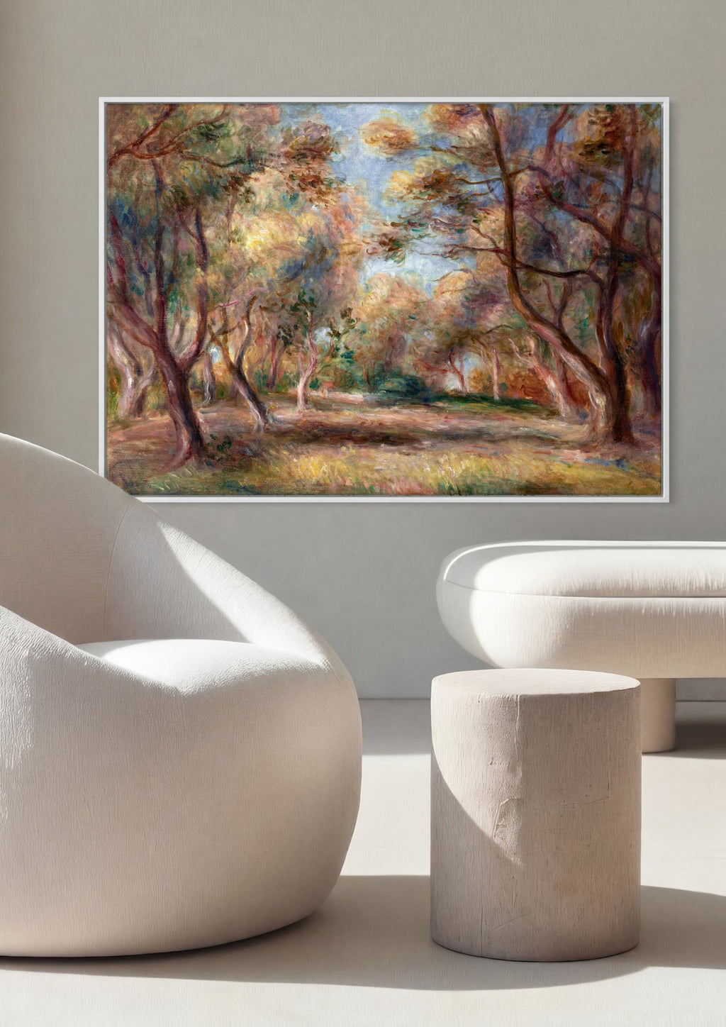 Quadro Decorativo Floresta Ensolarada - Renoir em ambiente decorado