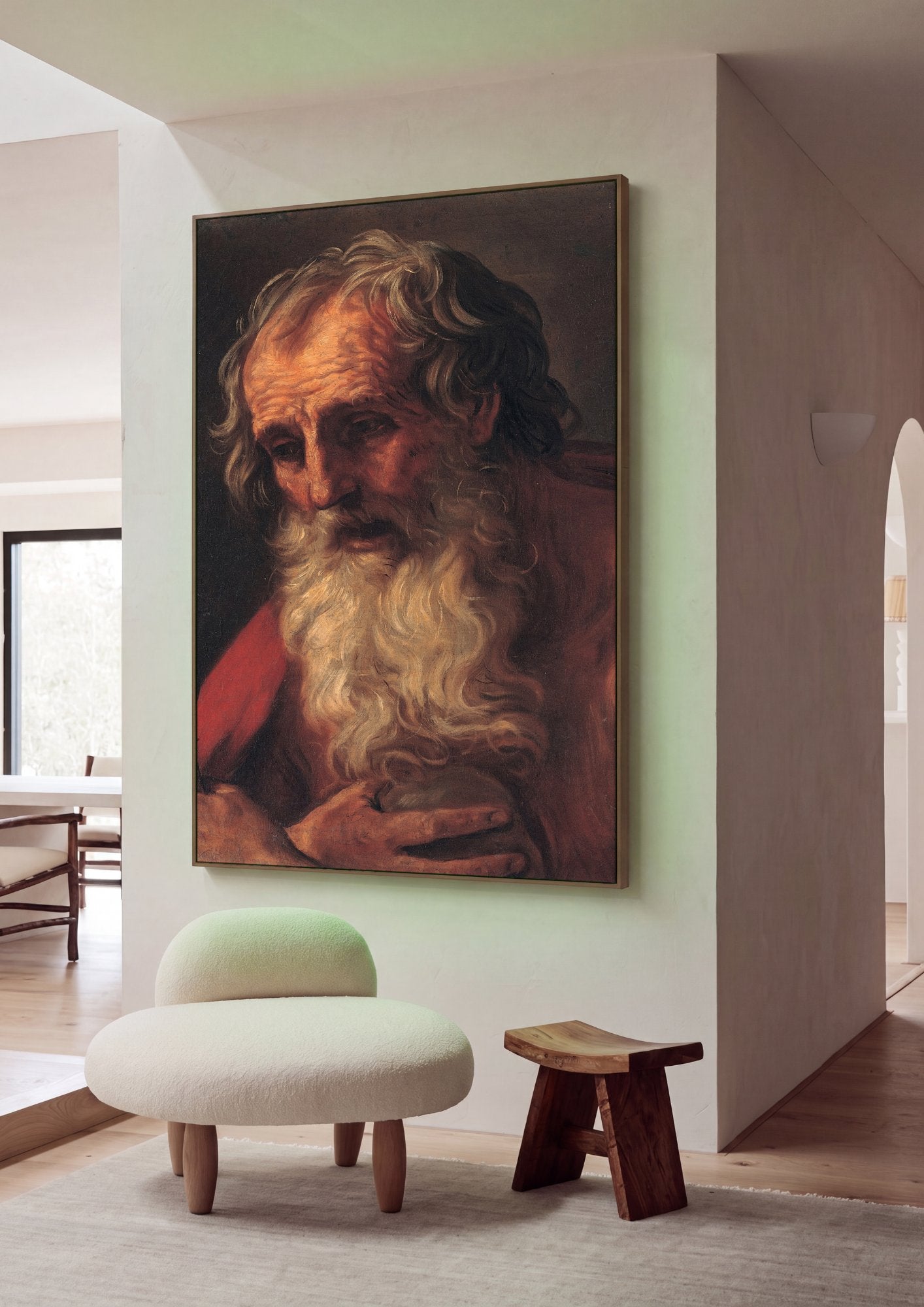 Quadro Decorativo São Jerônimo - Guido Reni em ambiente decorado