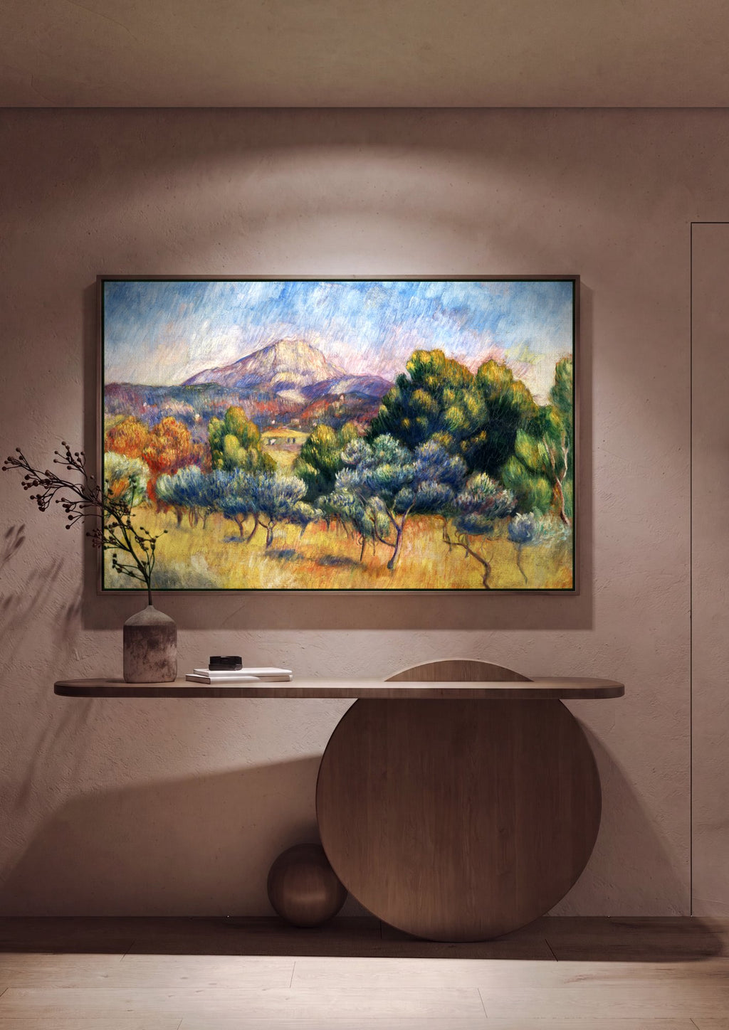 Quadro Decorativo Campo de Oliveiras - Renoir em ambiente decorado