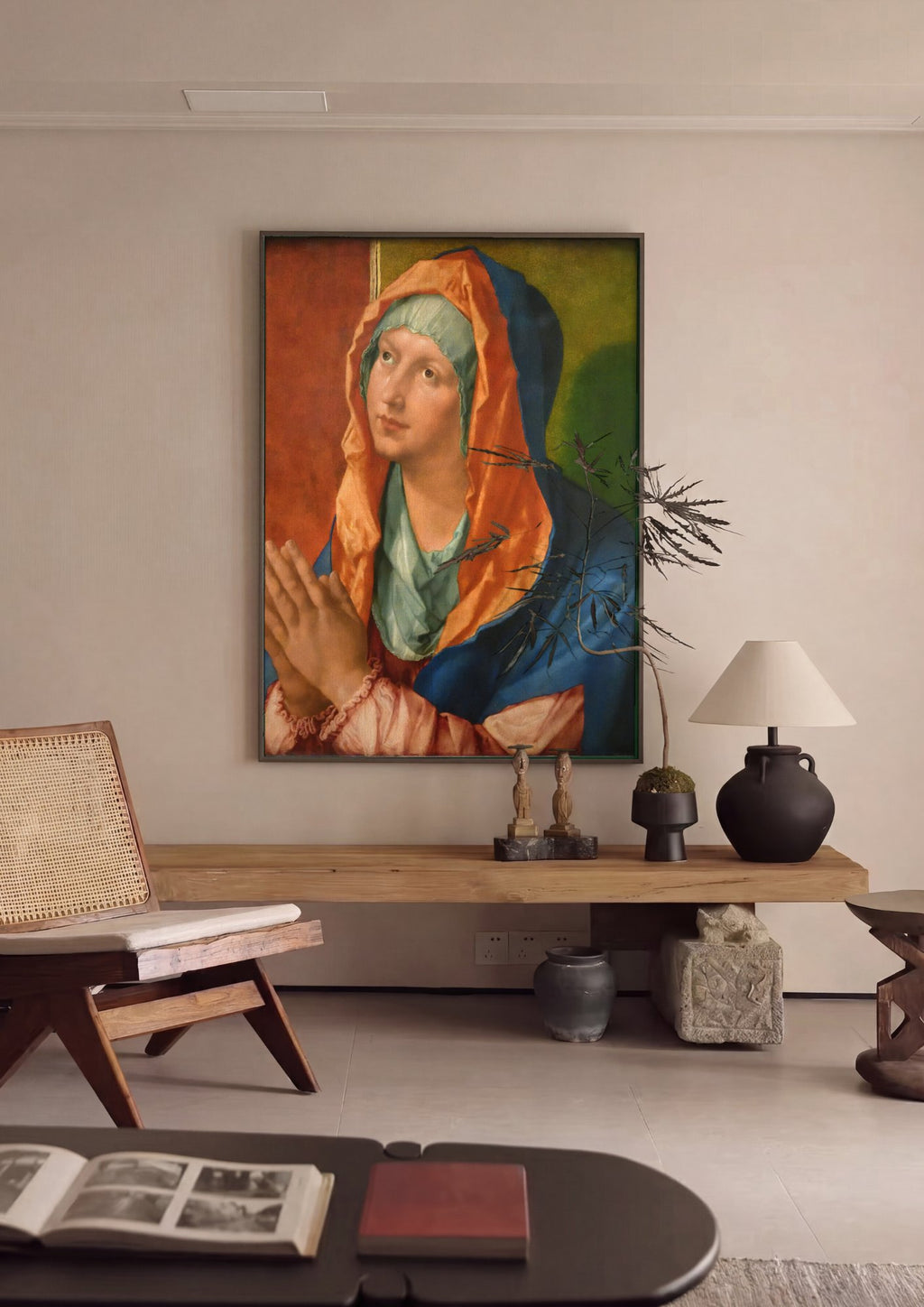 Quadro Decorativo A Virgem Orando - Dürer em ambiente decorado