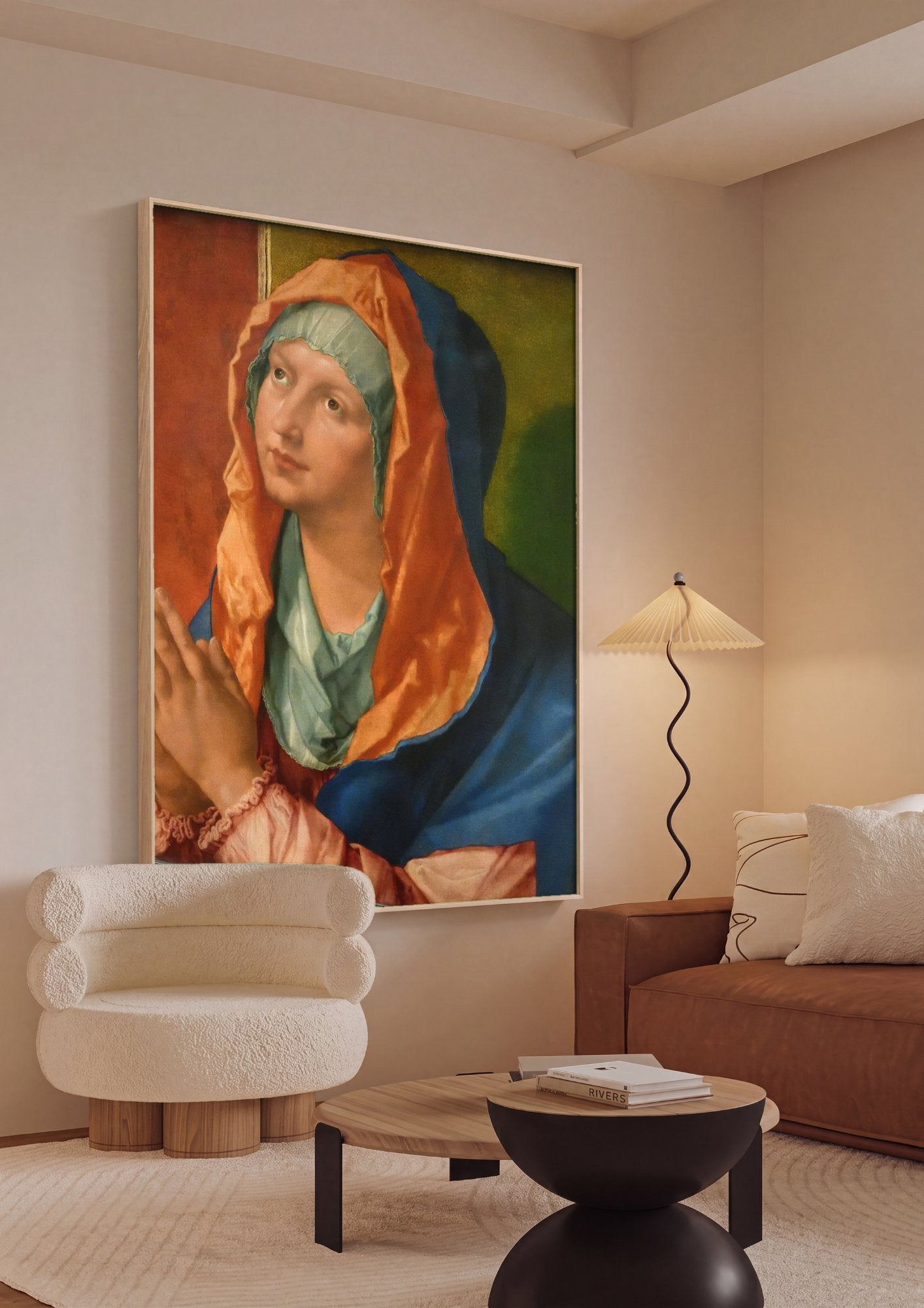 Quadro Decorativo A Virgem Orando - Dürer em ambiente decorado