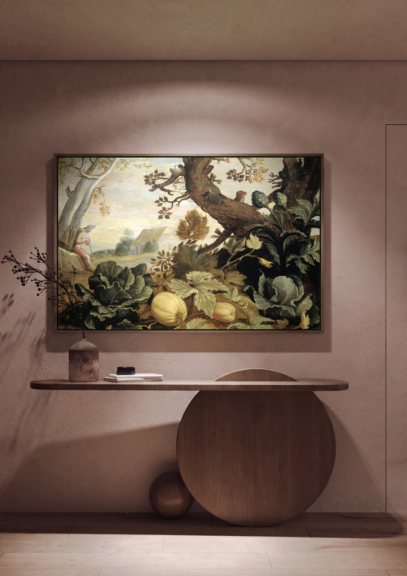 Quadro Decorativo Cenas Rurais e Natureza - Abraham Bloemaert em ambiente decorado