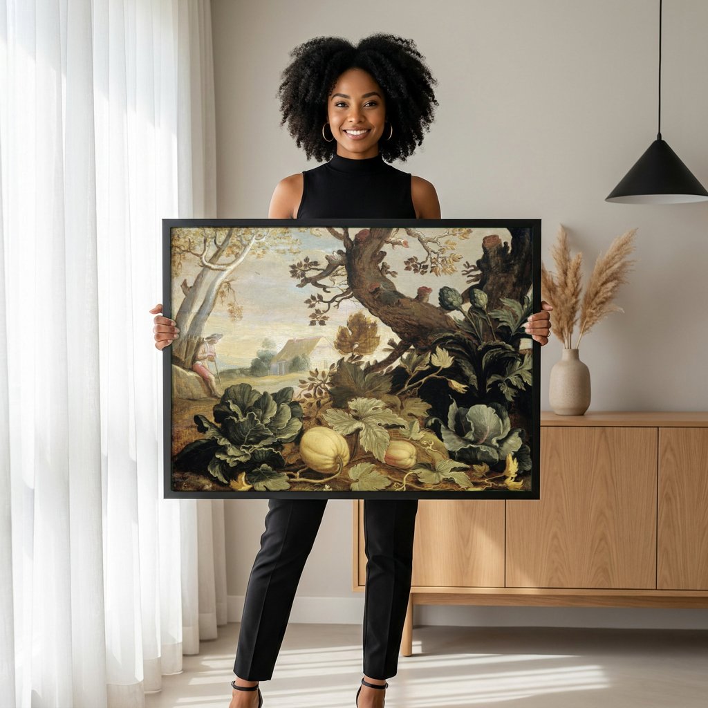 Quadro Decorativo Cenas Rurais e Natureza - Abraham Bloemaert com modelo em ambiente