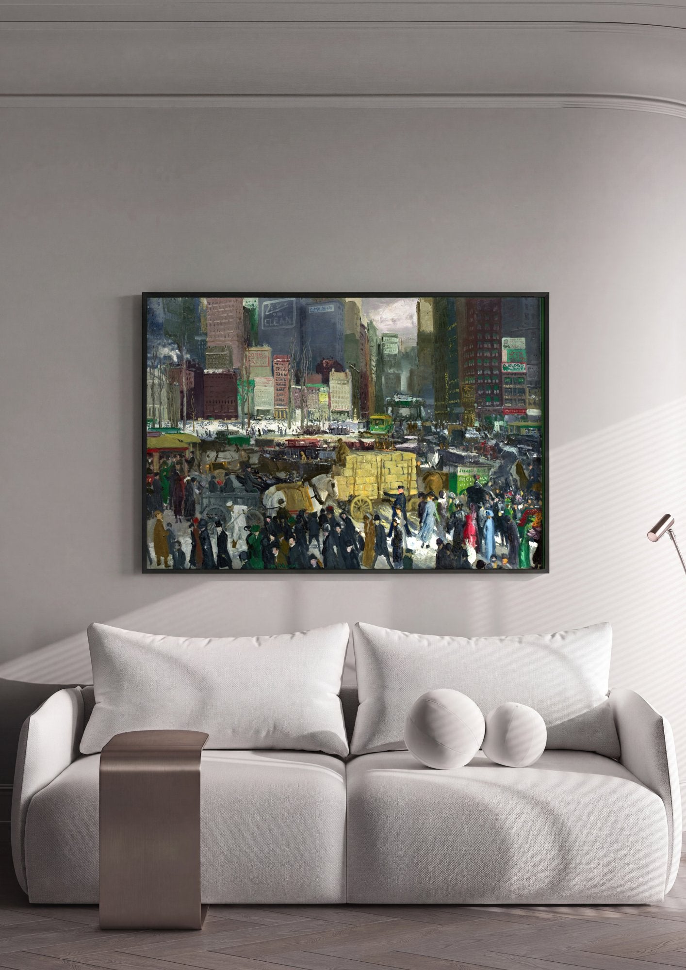 Quadro Decorativo 'New York, Winter' - George Bellows em ambiente decorado