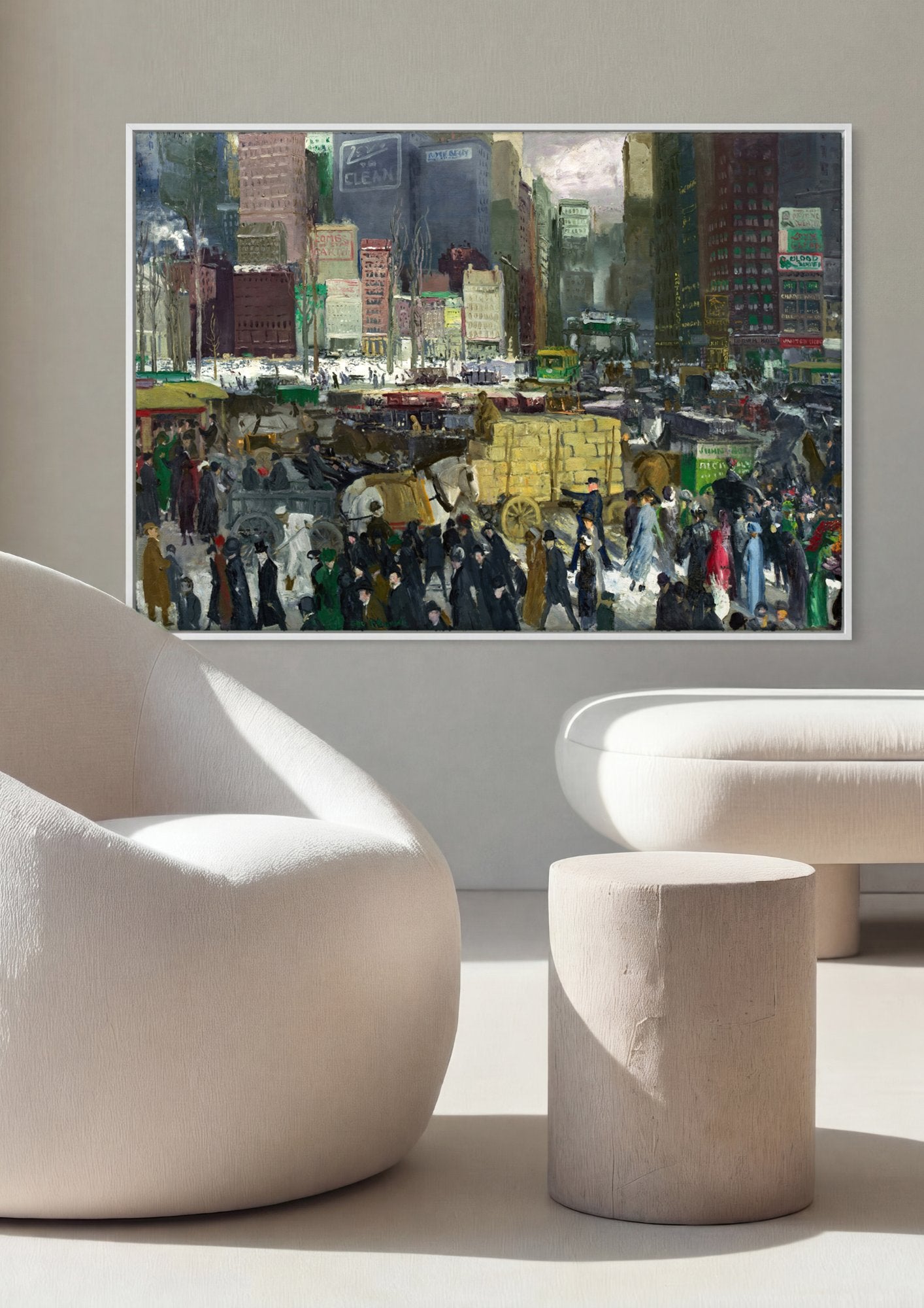 Quadro Decorativo 'New York, Winter' - George Bellows em ambiente decorado