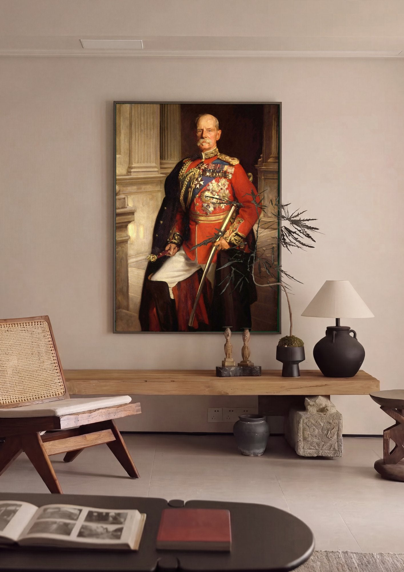 Quadro Decorativo Retrato de Sir George White - John Singer Sargent em ambiente decorado