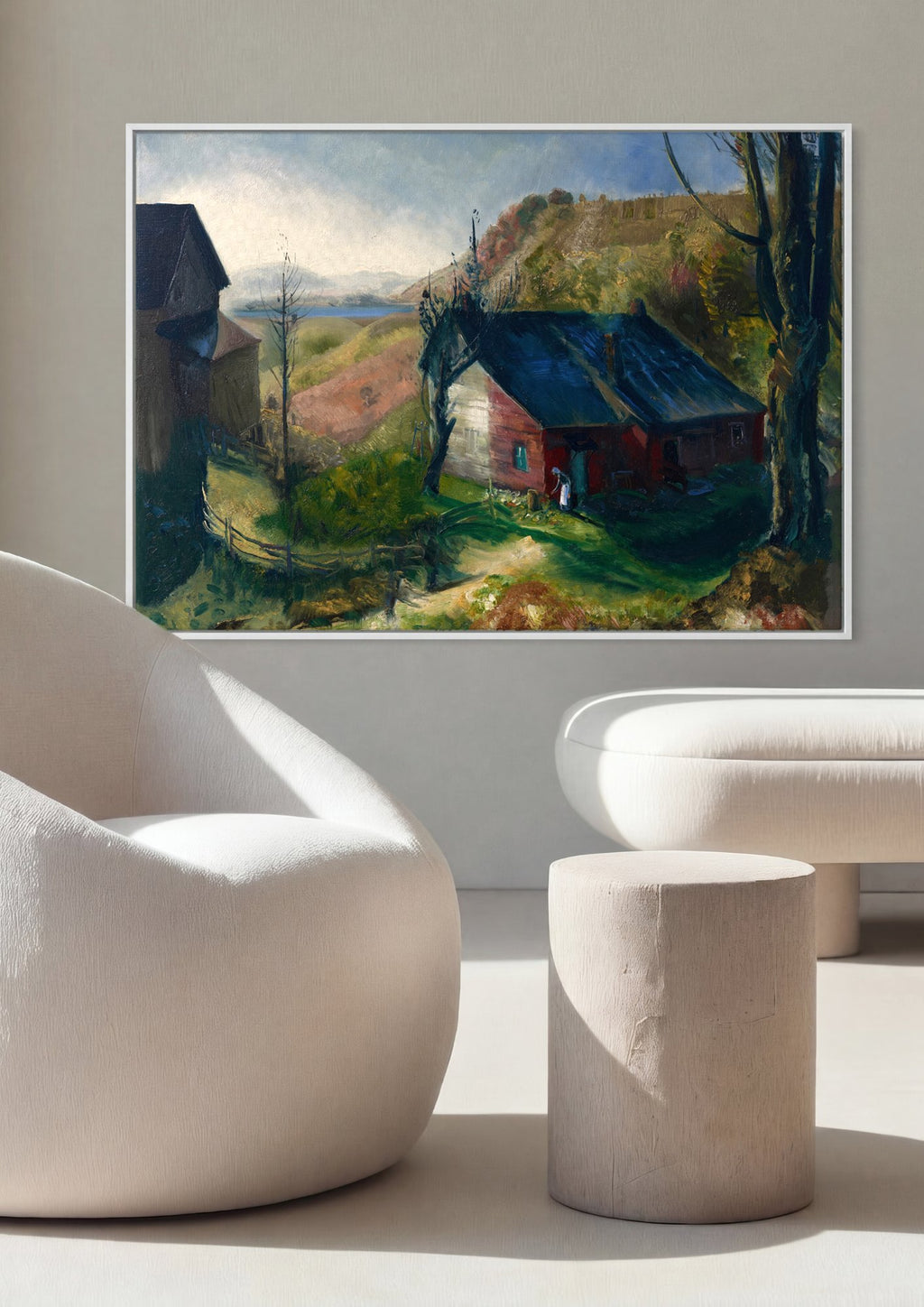 Quadro Decorativo Campo de Outono - George Bellows em ambiente decorado
