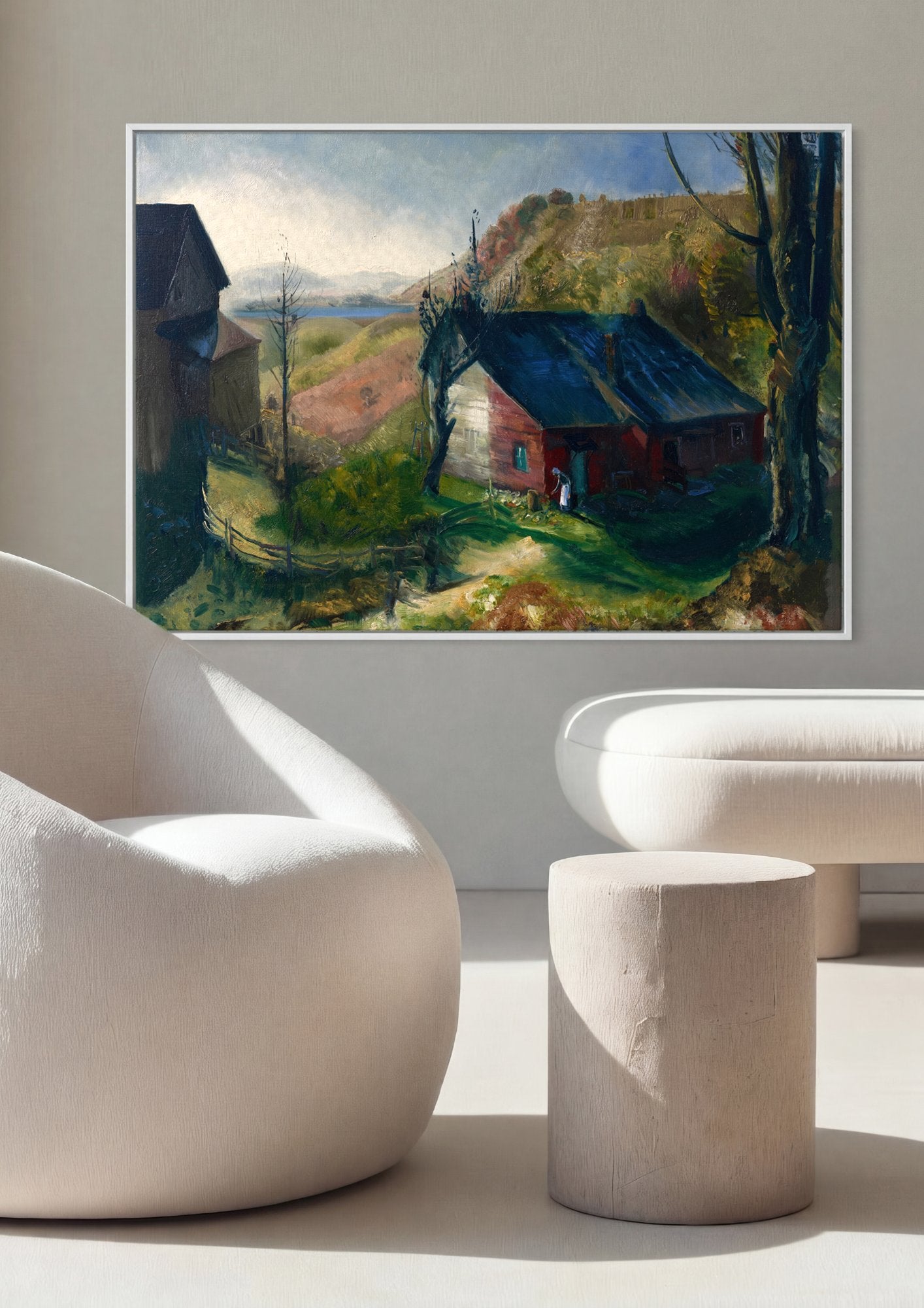 Quadro Decorativo Campo de Outono - George Bellows em ambiente decorado