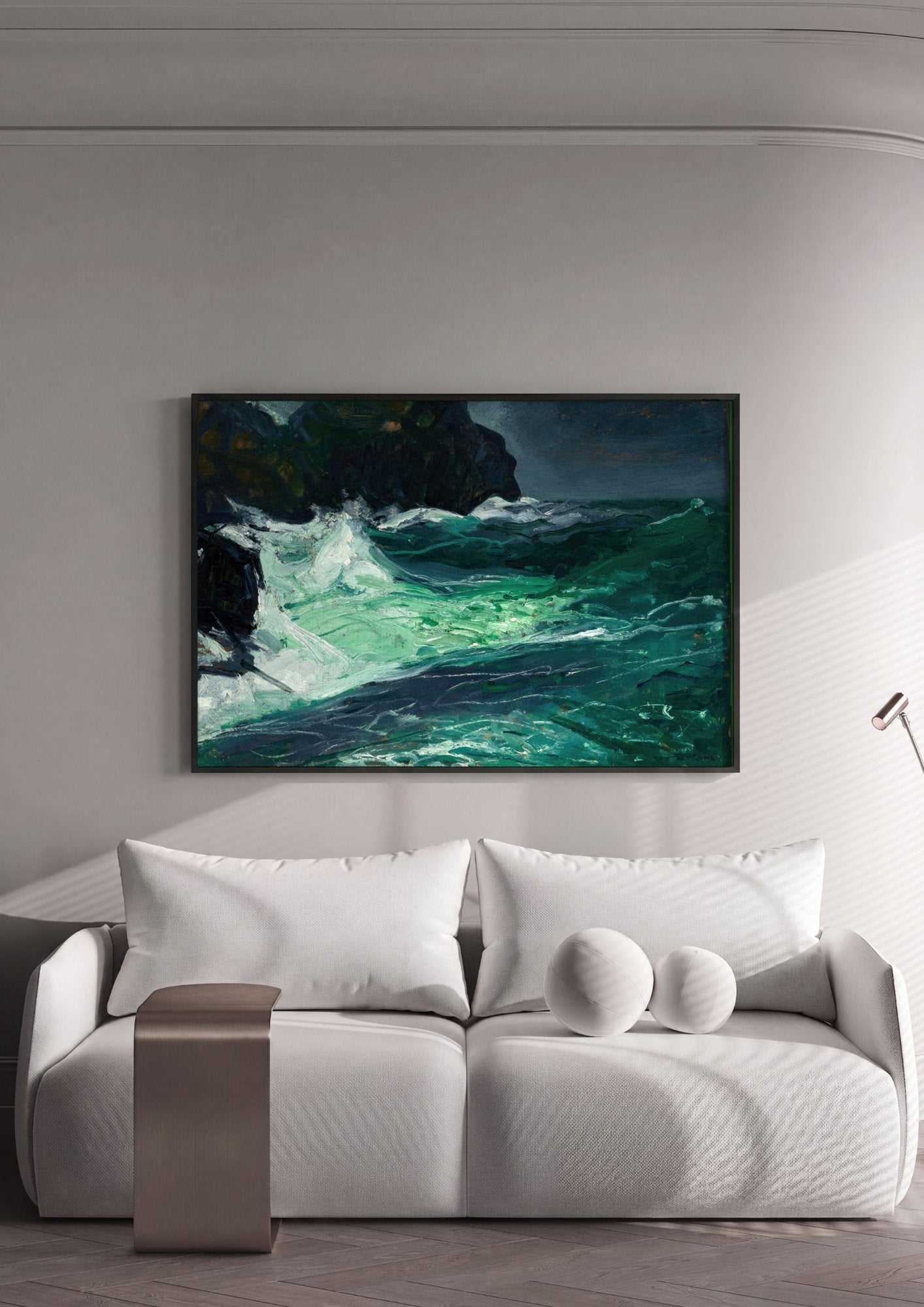 Quadro Decorativo Ondas Poderosas - George Bellows em ambiente decorado