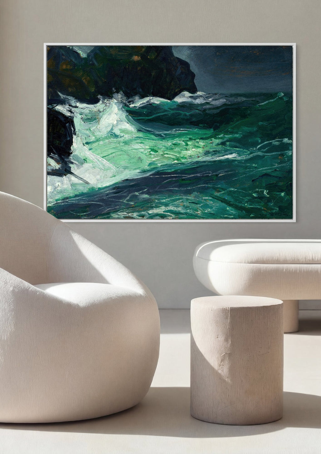 Quadro Decorativo Ondas Poderosas - George Bellows em ambiente decorado