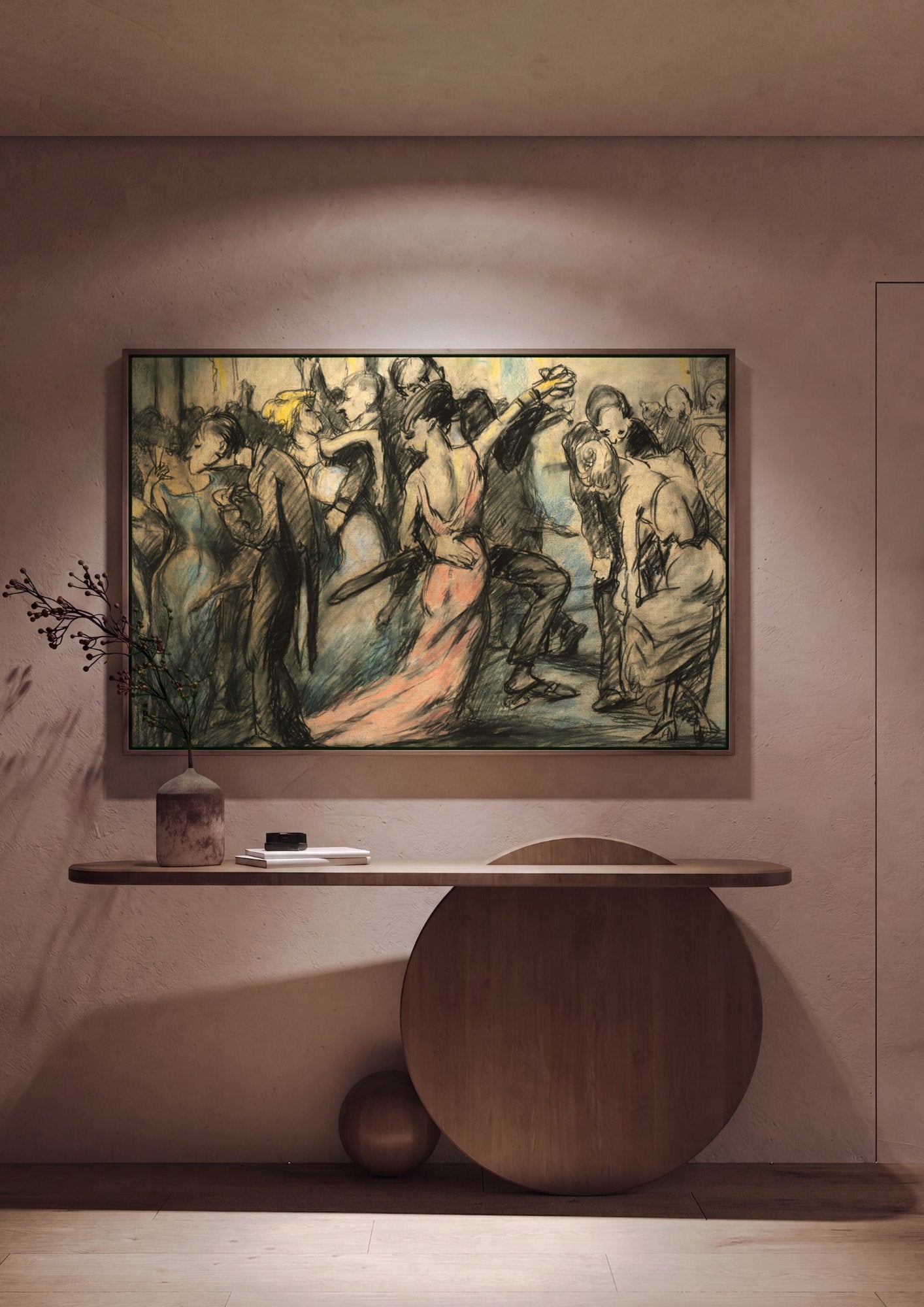 Quadro Decorativo A Dança (Estudo) - George Bellows em ambiente decorado