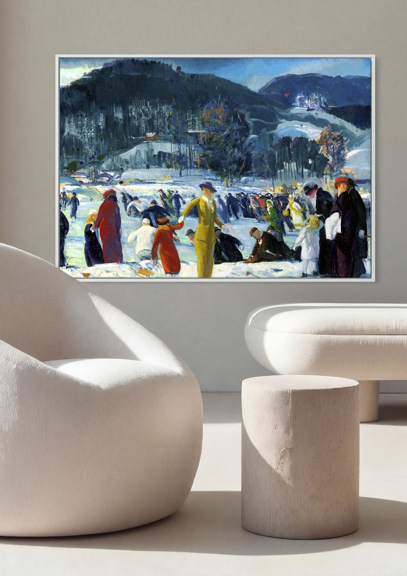 Quadro Decorativo Cena de Inverno - George Bellows em ambiente decorado