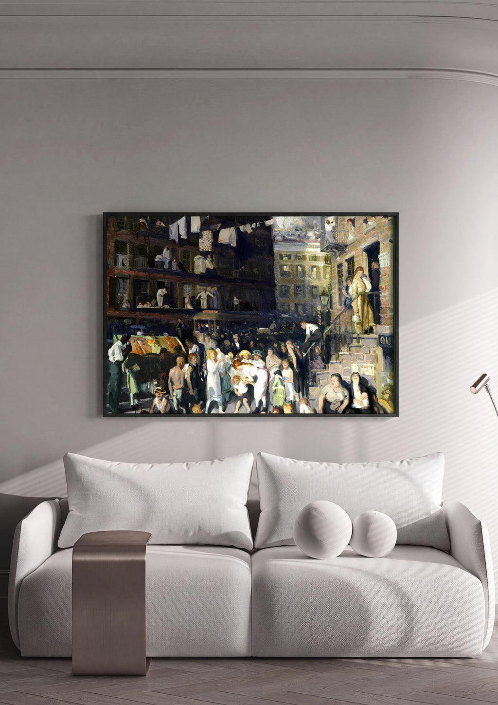 Quadro Decorativo Cliff Dwellers - George Bellows em ambiente decorado