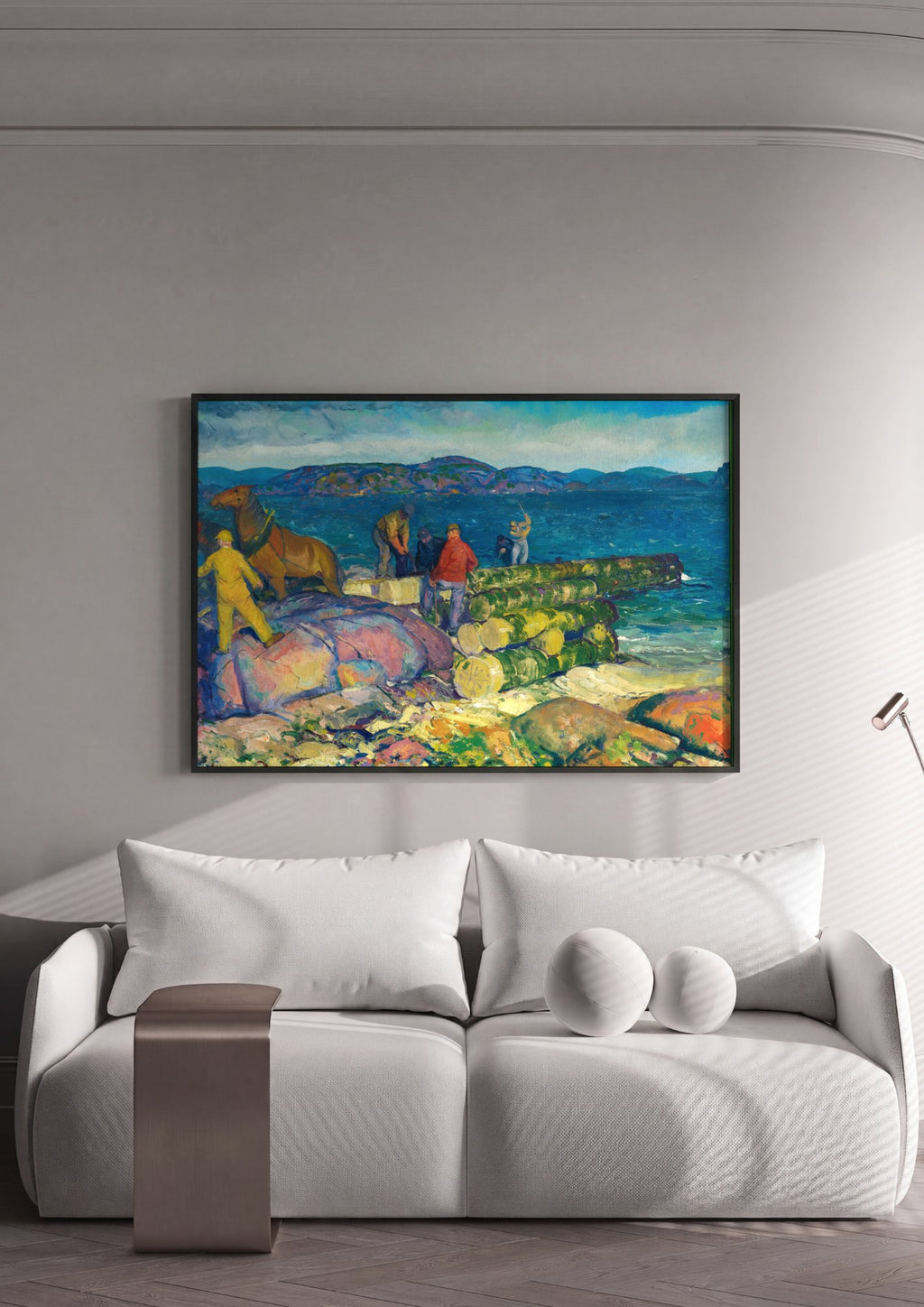 Quadro Decorativo Porto de Toras - George Bellows em ambiente decorado