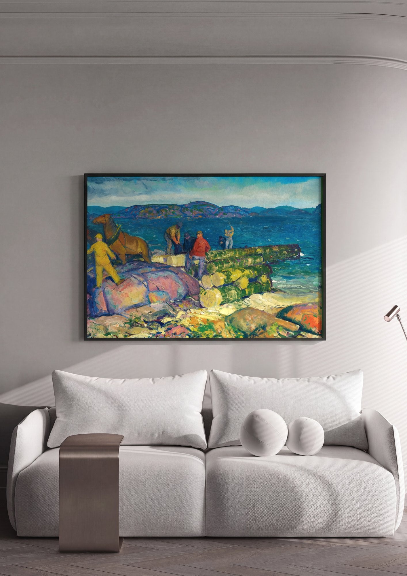 Quadro Decorativo Porto de Toras - George Bellows em ambiente decorado